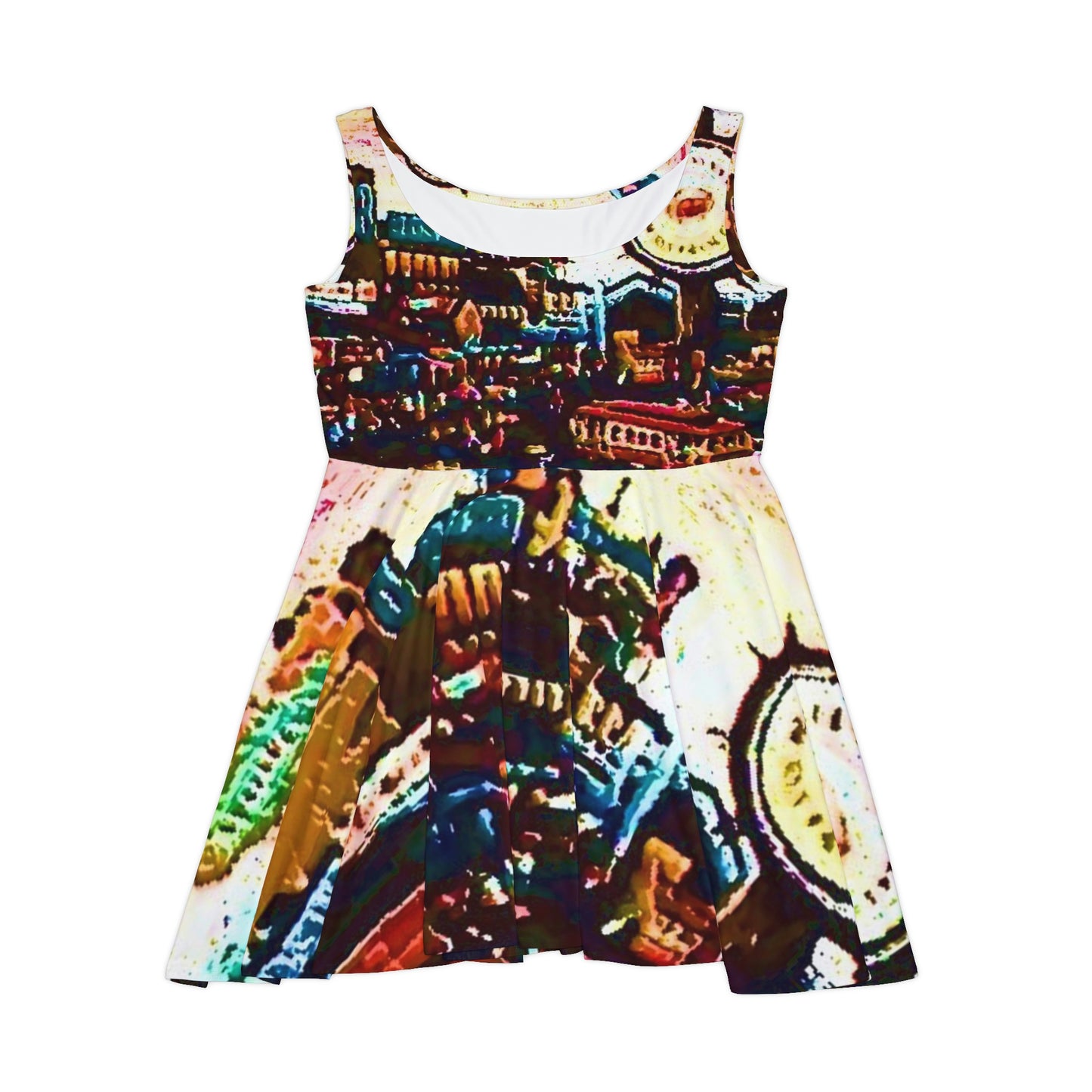 Women's Skater Dress ... "No.9 Fishermen's Grotto - Fishermen's Wharf, SF, California" ... Family Archives: 1970's ... Original Works ...