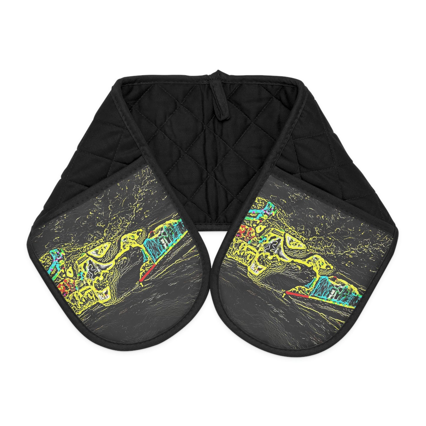 Oven Mitts ... "Snow Vehicle In Snow Storm At-Rest" ... Circa 12Mar23 ... Central Idaho ... 18-Hours Rendering Time: Original Works ...