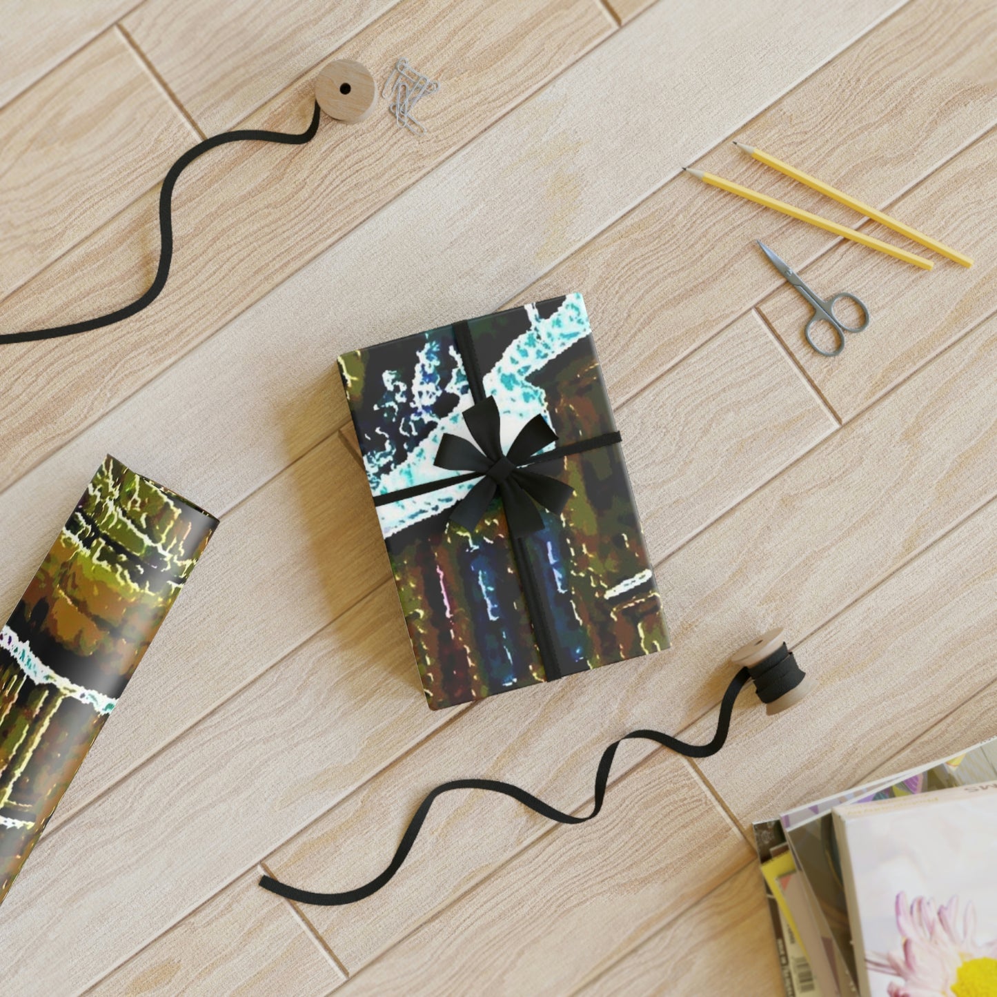 Gift Wrapping Paper Rolls, 1pc ... Walikng The Streets & Alleys ... 'Strolling The Canals ... '  ... Original Works  ...