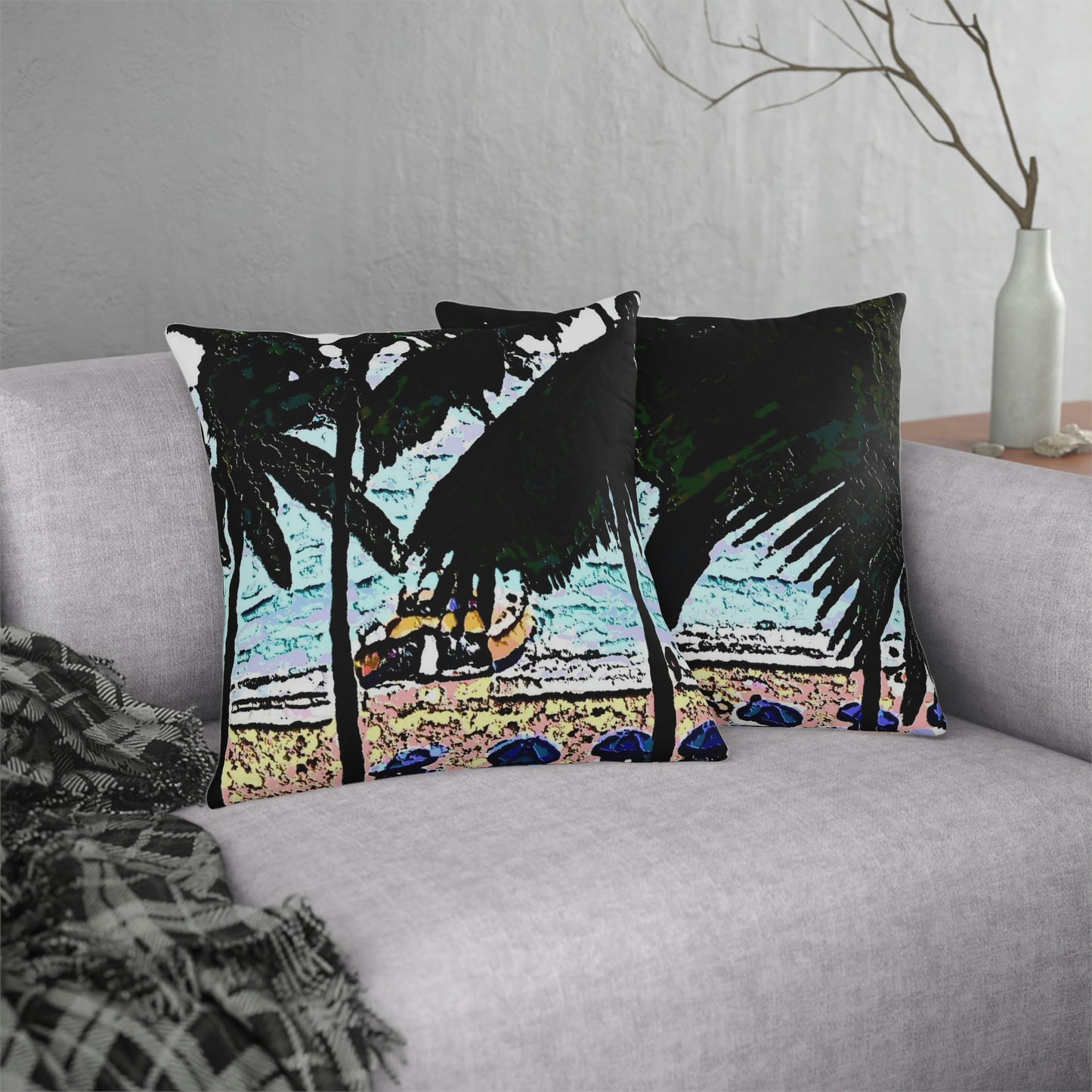 Waterproof Pillows ... "A Beautiful Beach Amongst The Palms" ... The Outrigger Waikiki, Honolulu, Oahu ... Original Works ...
