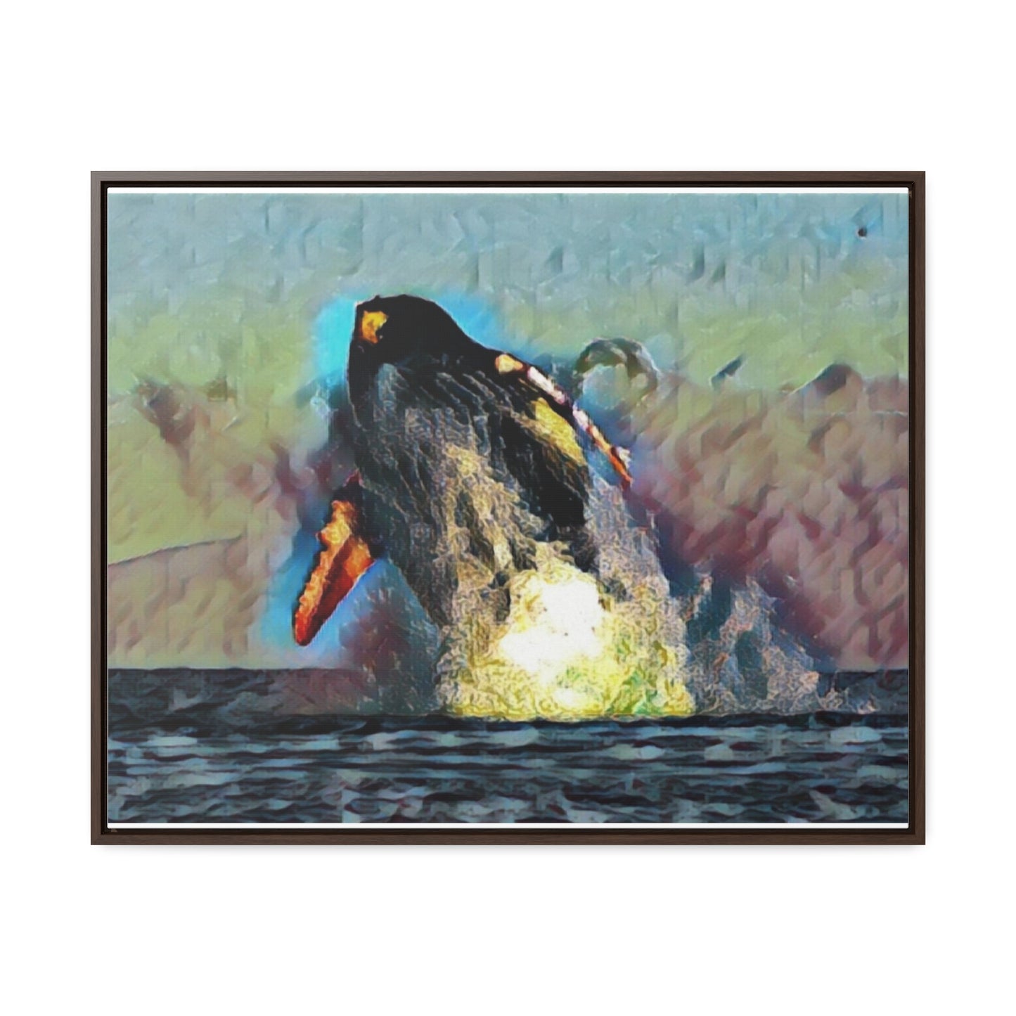 Gallery Canvas Wraps, Horizontal Frame ... An Extraordinary Humpback Breach ... 'With Explosive Energy' ... Family Archives (KPH) ... Circa: 21st Century. Maui, HI ... Original Works ...