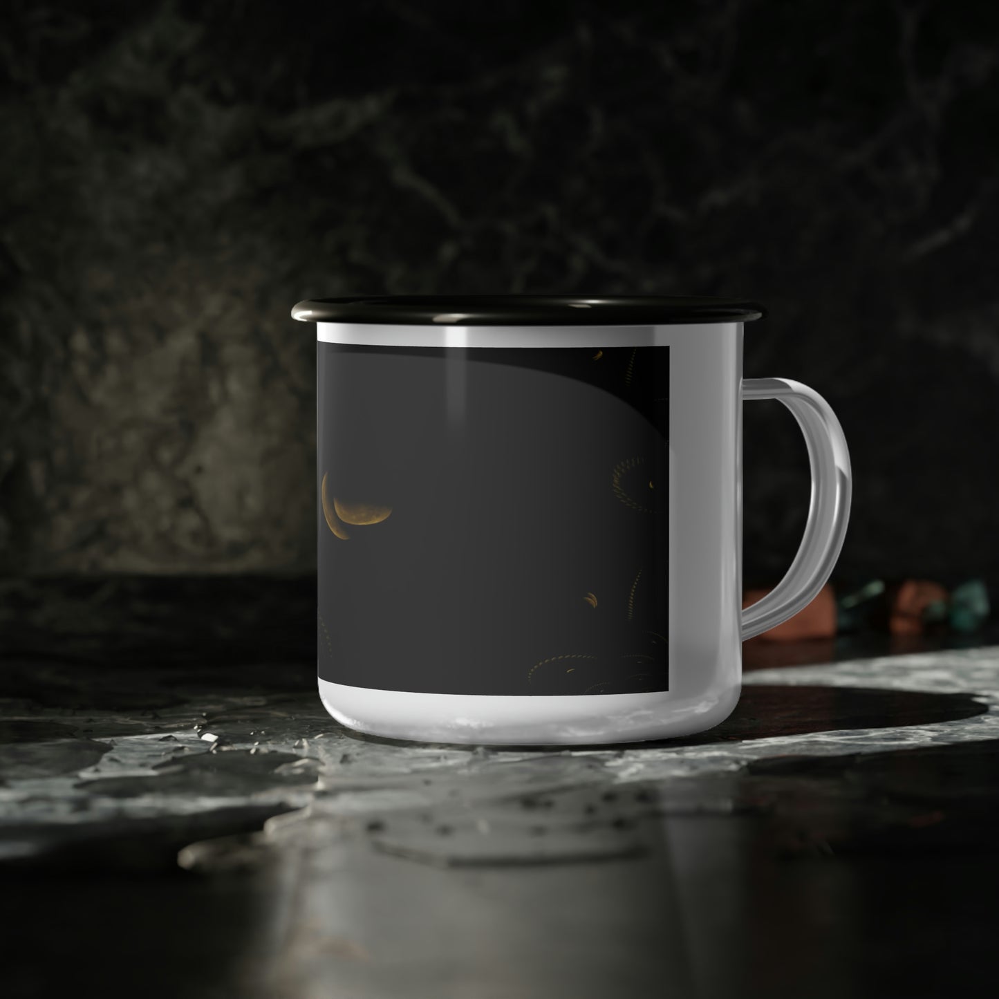 Enamel Camp Cup ...Regardez-La-Lune ... "One Shot: Moon Only: Processed 16 Hours ..." ...