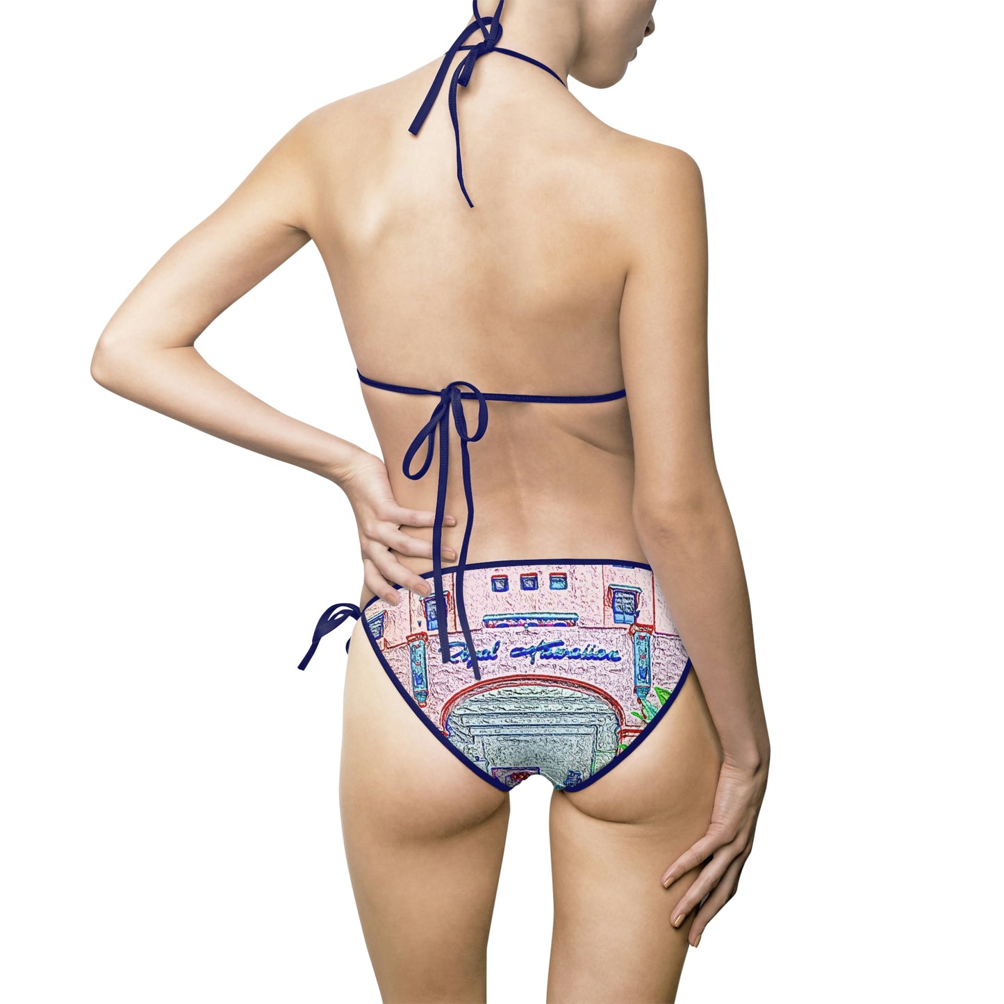 Women's Bikini Swimsuit ... "La Grande Entree" At: 'The Pink Palace' ... The Royal Hawai'ian ... Honolulu, HI ... '27Oct2014' ... Original Works ...