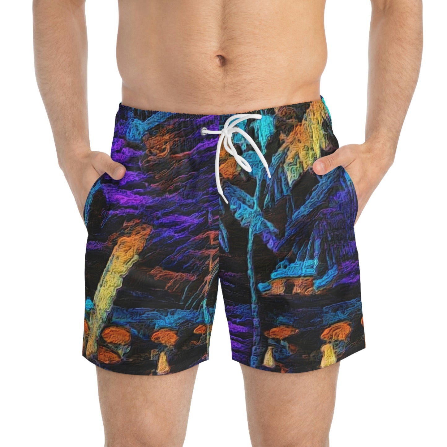 Swim Trunks (AOP) ... "The Royal Hawai'ian: Waikiki Beach_Beach" ... Honolulu, HI ... October 2014 (Halloween) ... Original Works ...