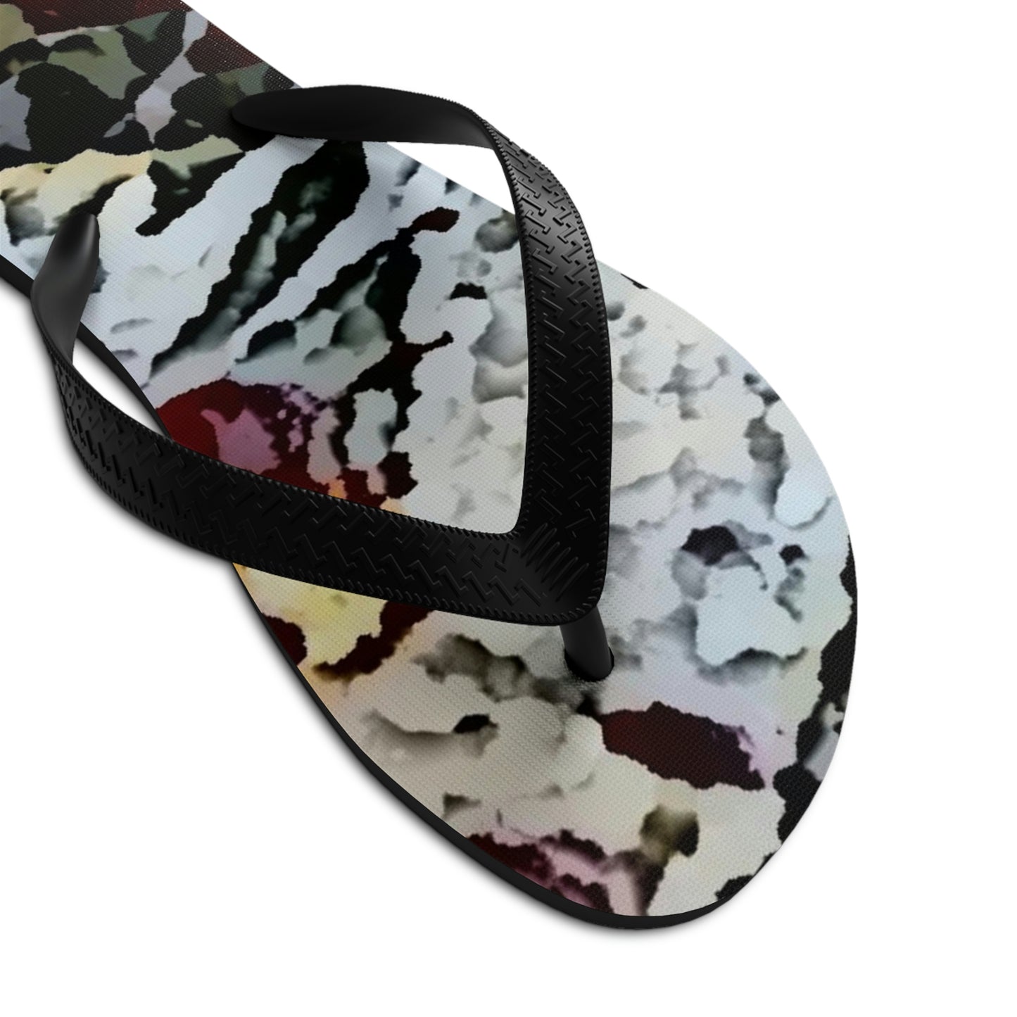 Unisex Flip-Flops ... "A Friendly Flower" ... Pointsettia 'Pointing' ... Original Works ... (Supplied Photograph) ...
