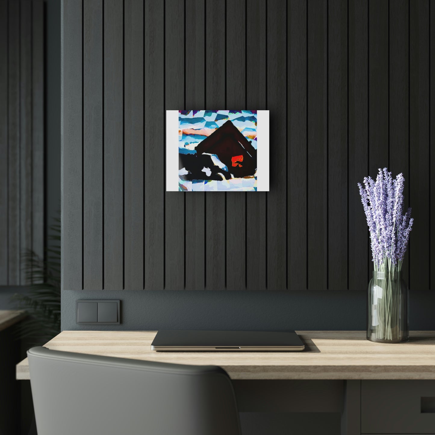 Acrylic Prints (French Cleat Hanging) ... After An Intense Snow Storm ... 'Digging Out' ... A Vehicle & Cabin "In The Mountains" ... March 2023 ... Original Works ...