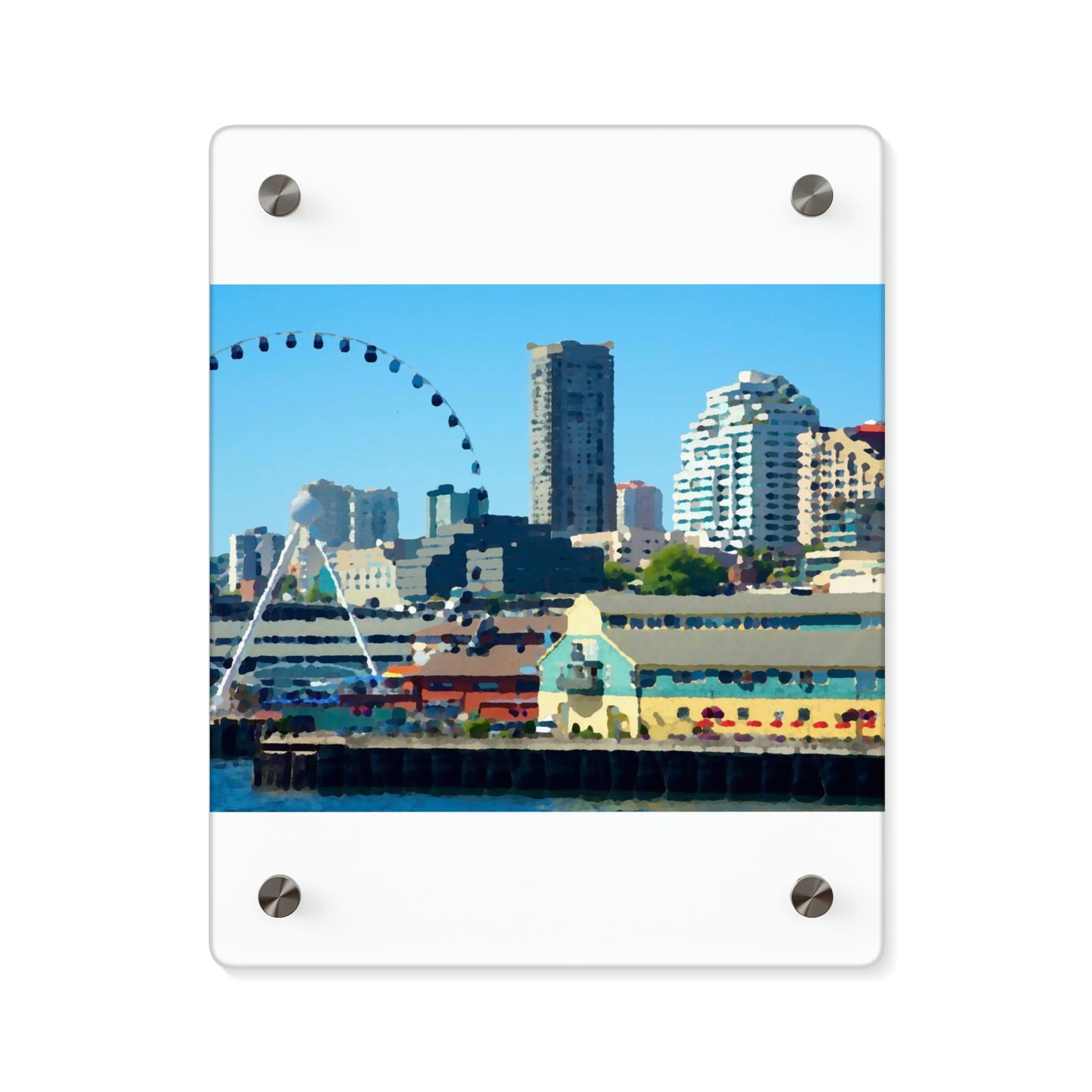 Acrylic Wall Art Panels ... That Classic Wheel ... 'Seattle's Wheel' ... & Old Classic Waterside Vendors ...  'Family Archives' ... Original Works ...