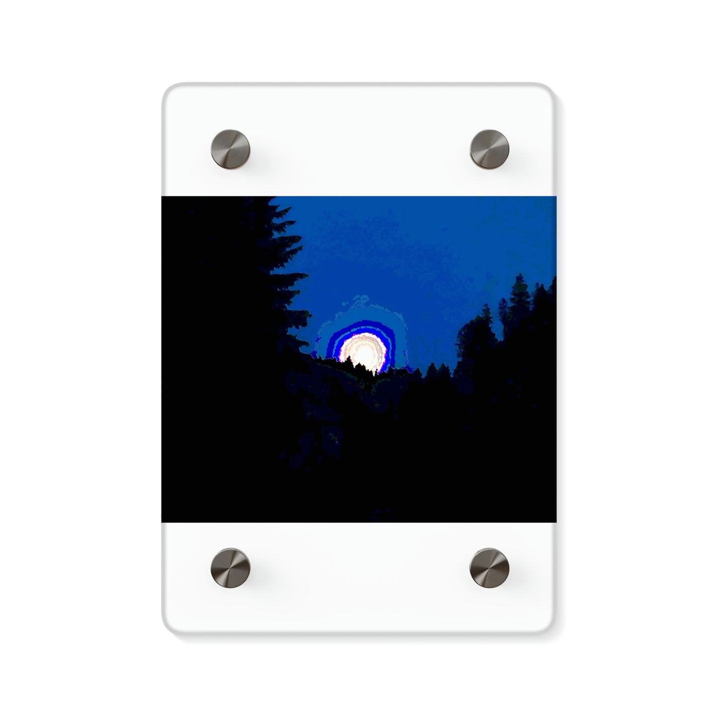 Acrylic Wall Art Panels ... "The Road Home" ...' Over The River & Through The Woods To? ...' ... Moonscape Near Elk City, Idaho ... Original Works ... 5Jan23 ...
