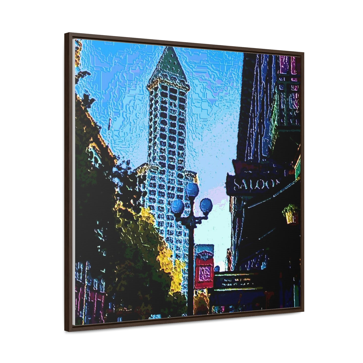 Gallery Canvas Wraps, Square Frame ...  Pioneer Square & Smith Tower ... 'That World Famous View' ... Colleague Supplied Photo ... Original Works ...