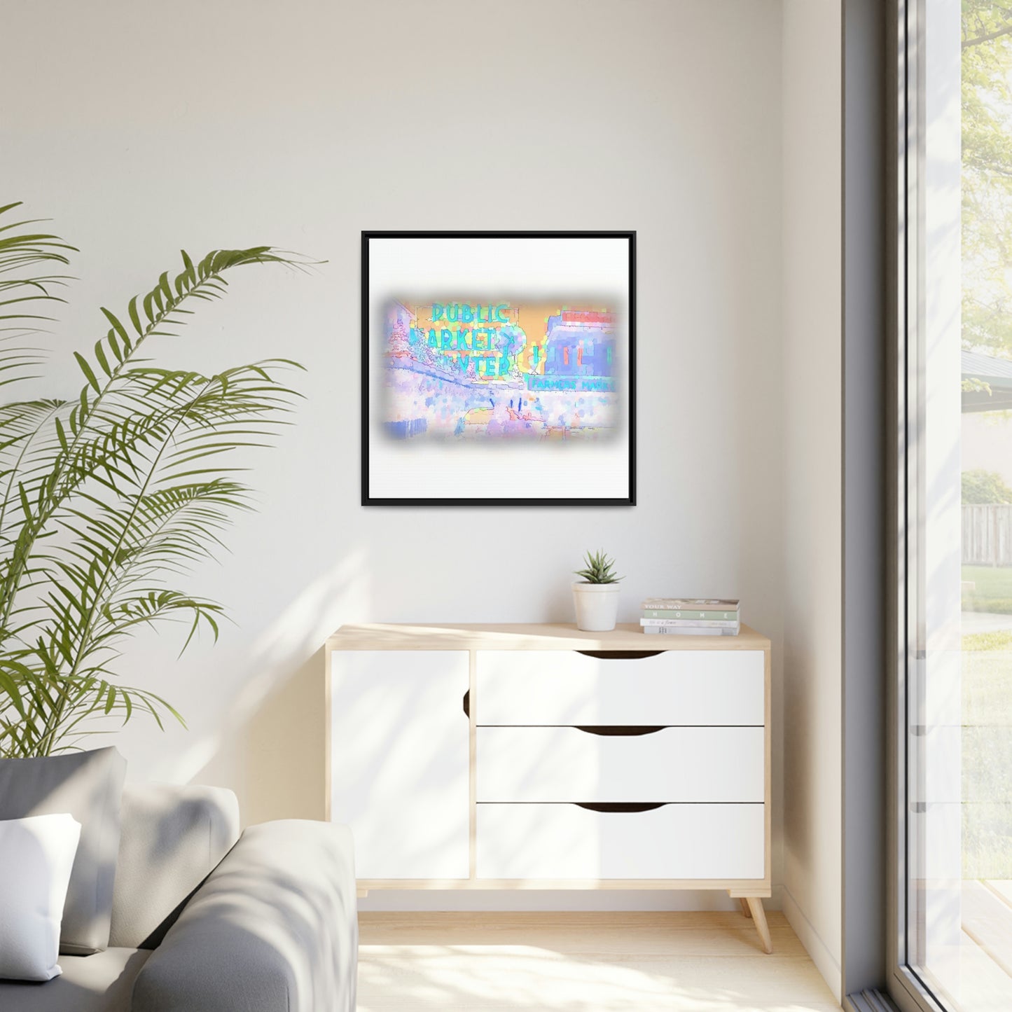Matte Canvas, Black Frame ... PPM: Pike Place Market ... Original Work ... Winter 2022 ...