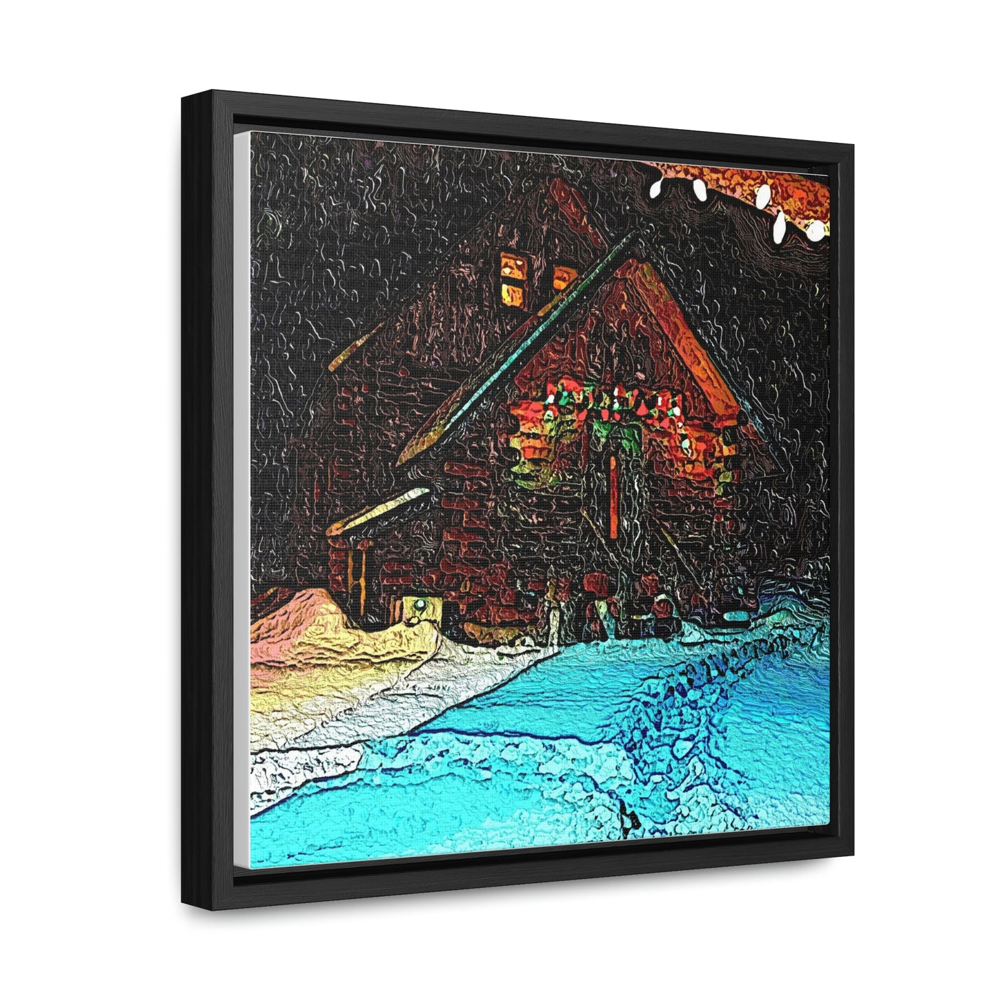 Gallery Canvas Wraps, Square Frame ... A Very Snowy November 2022 ... 'Mountains Of Central Idaho' ... Rhett Creek & Beyond ... Original Works: 10 Hours Rendering Time ...