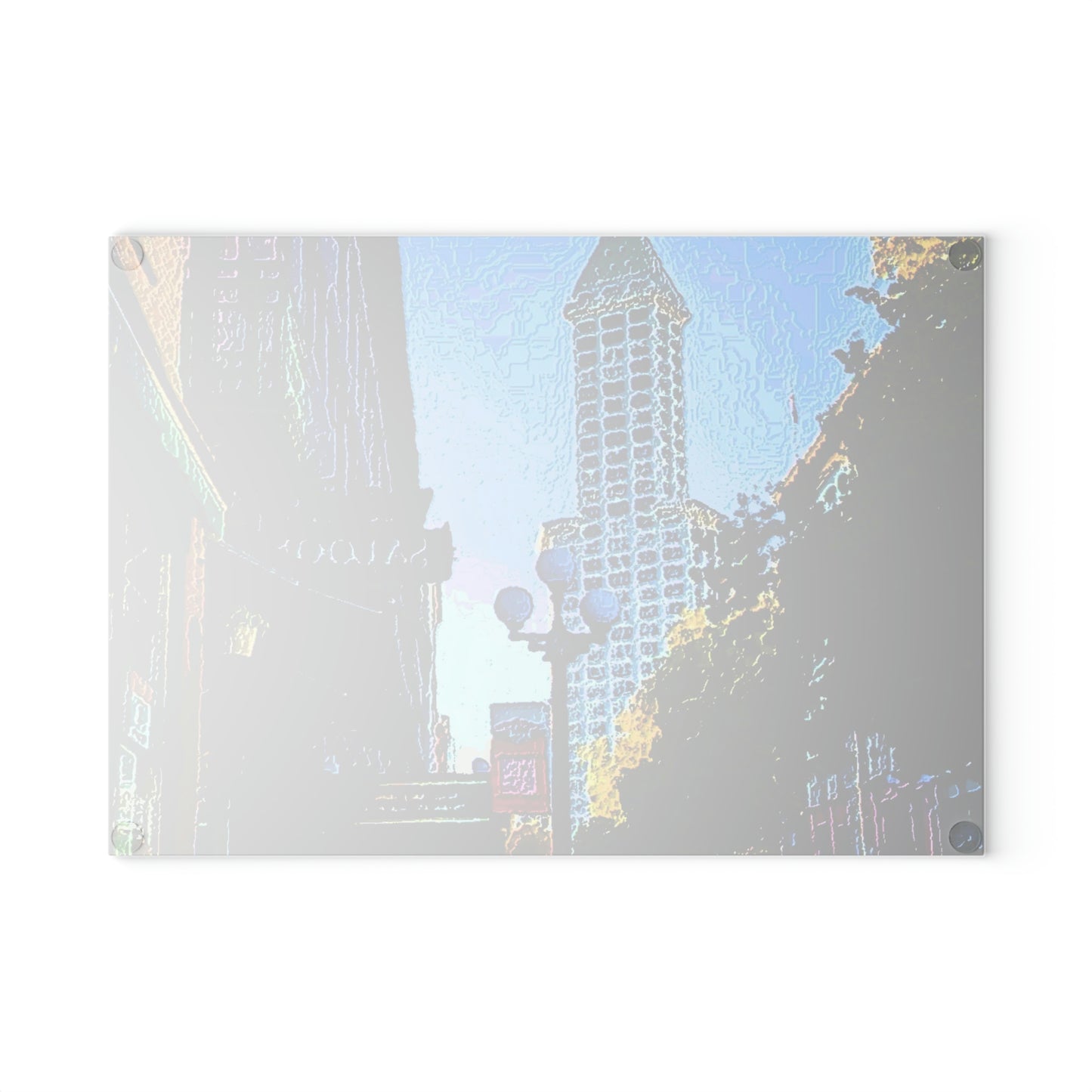 Glass Cutting Board ....  Pioneer Square & Smith Tower ... 'That World Famous View' ... Colleague Supplied Photo ... Original Works ...