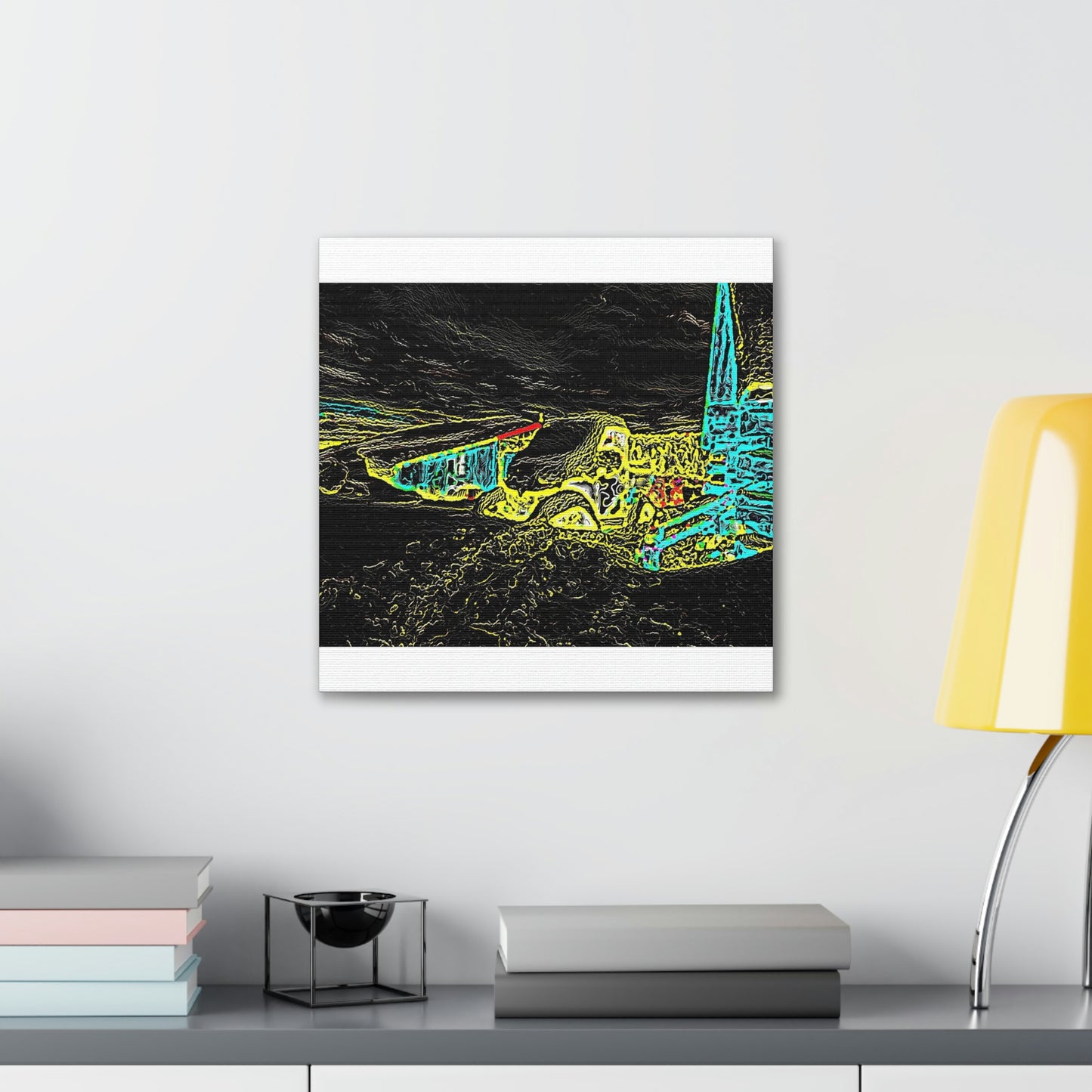 Polyester Canvas ... "Snow Vehicle In Snow Storm At-Rest" ... Circa 12Mar23 ... Central Idaho ... 18-Hours Rendering Time: Original Works ...