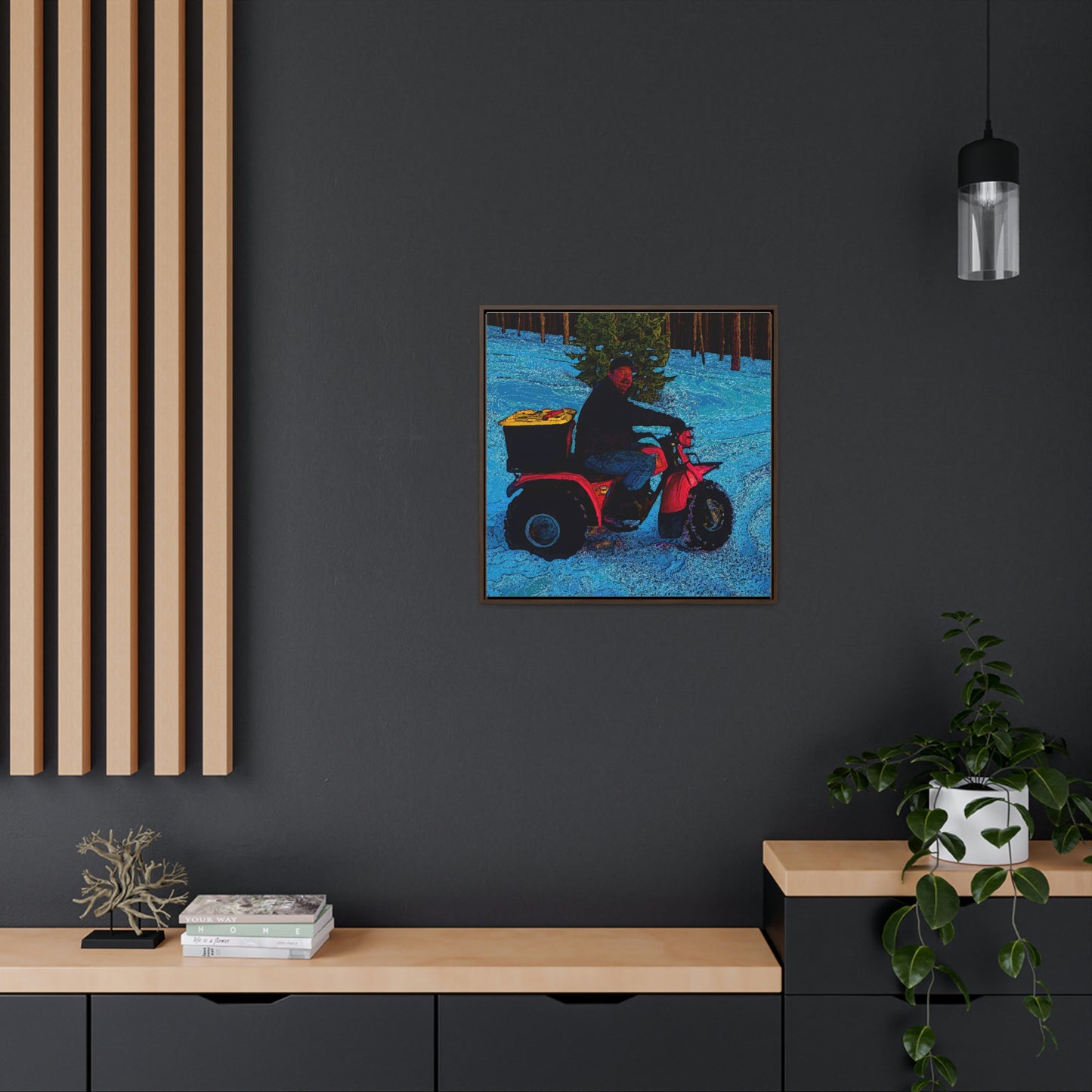 Gallery Canvas Wraps, Square Frame ... There's 2-Wheelin ... There's 4-Wheelin ... 'And-Of-Course' ... "There's 3-Wheelin-In-The-Snow" ...  Original Works ...