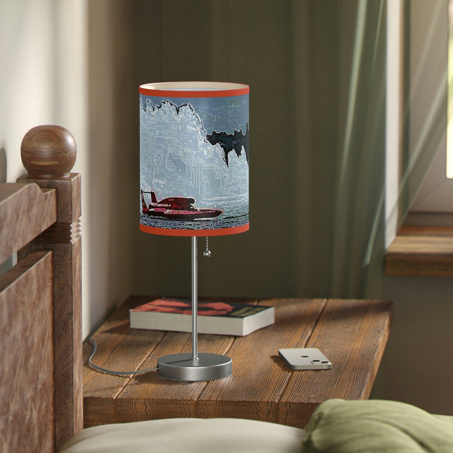 Lamp on a Stand, US|CA plug ... Seattle Columbia Cup On Lake Washington ... "Dave Wilcox Heads For The Win" ... Associate Gift-Photo ... Original Works ...