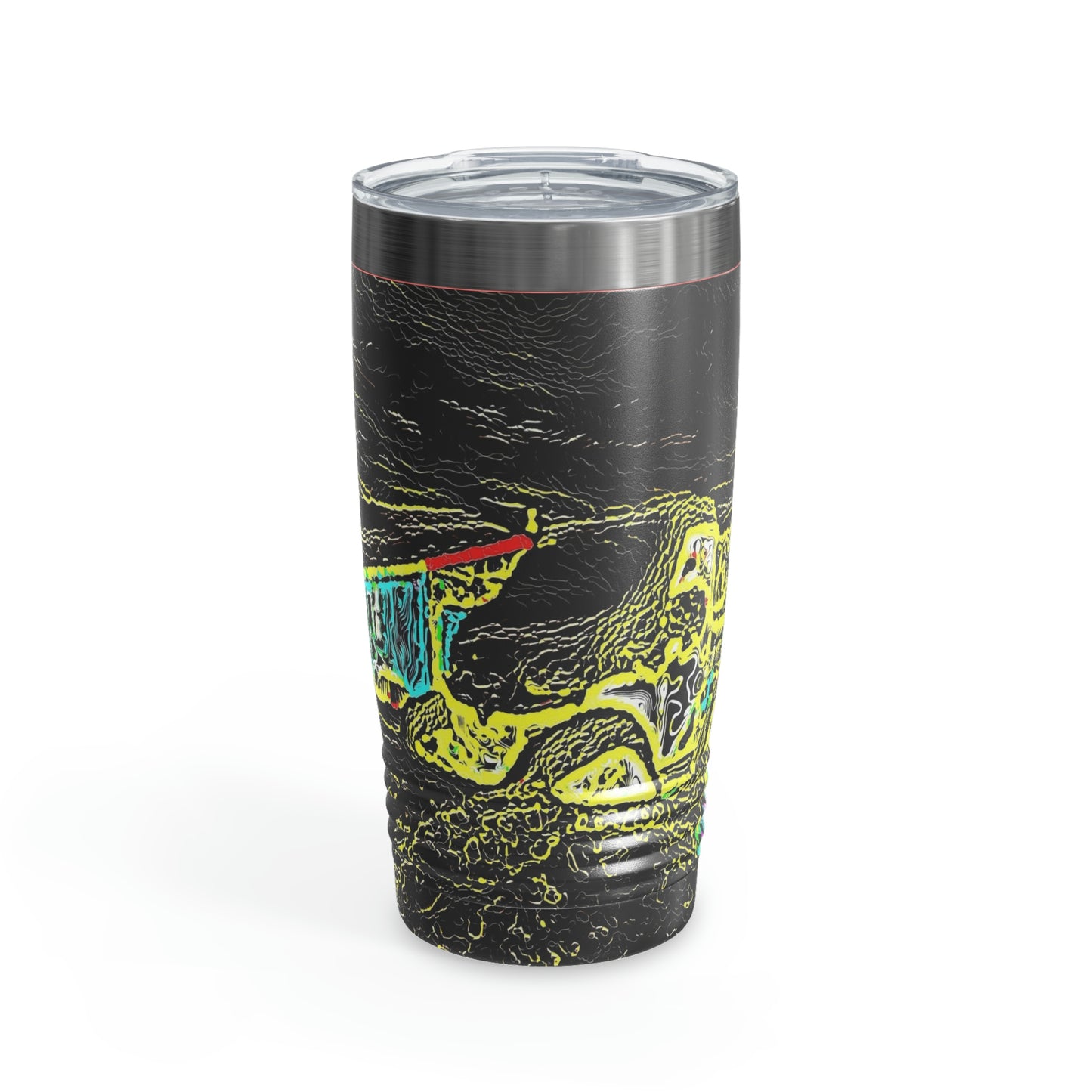 Ringneck Tumbler, 20oz ... "Snow Vehicle In Snow Storm At-Rest" ... Circa 12Mar23 ... Central Idaho ... 18-Hours Rendering Time: Original Works ...