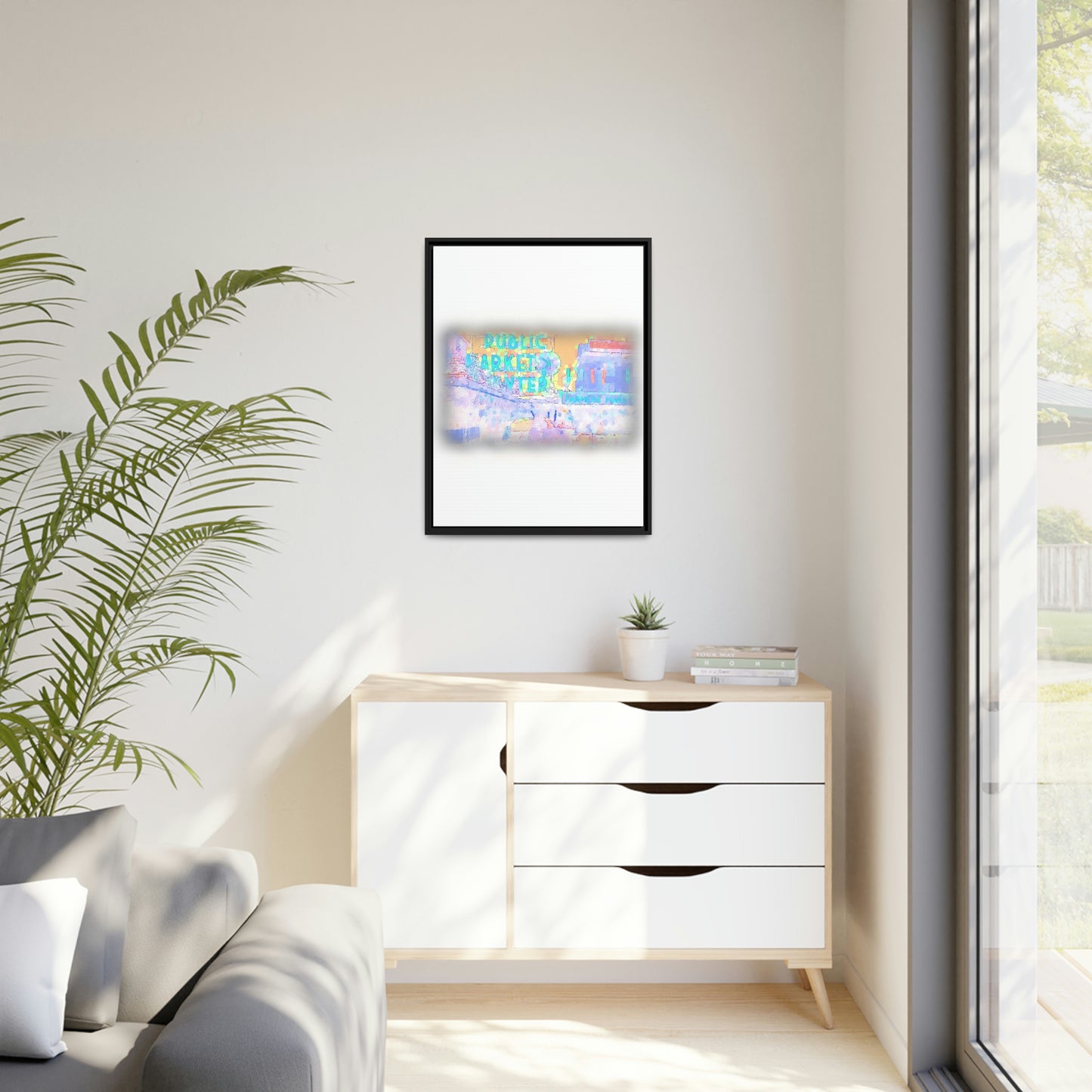 Matte Canvas, Black Frame ... PPM: Pike Place Market ... Original Work ... Winter 2022 ...