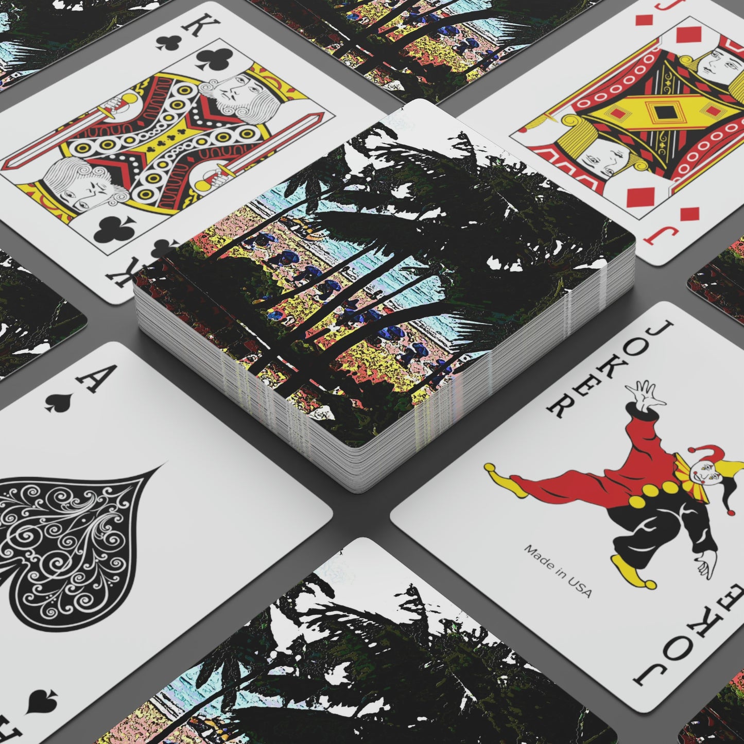 Custom Poker Cards ... "A Beautiful Beach Amongst The Palms" ... The Outrigger Waikiki, Honolulu, Oahu ... Original Works ...