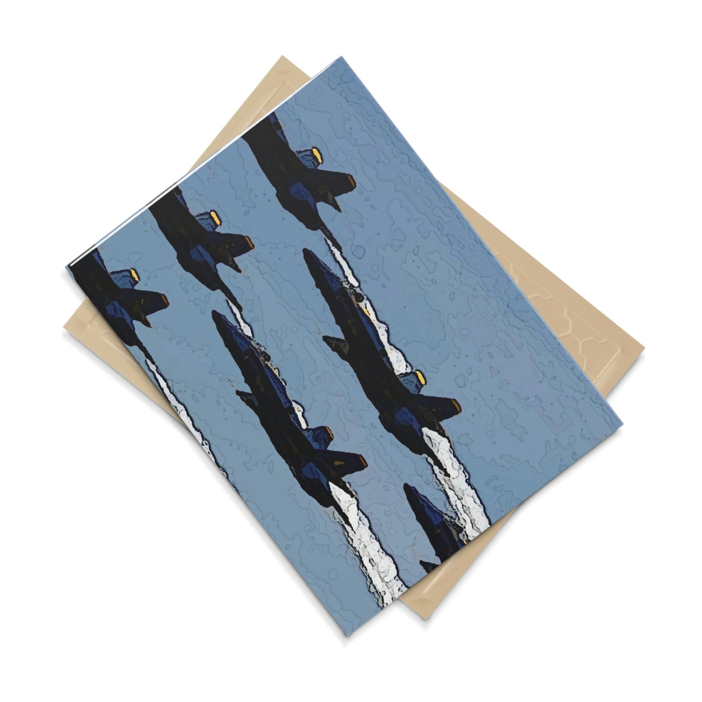 Ceramic Photo Tile ... Seattle Seafair ..."Blue Angels Run Over Lake Washington" ... Circa Mid 1980's ... Dr FJ Holt ... Original Works ...