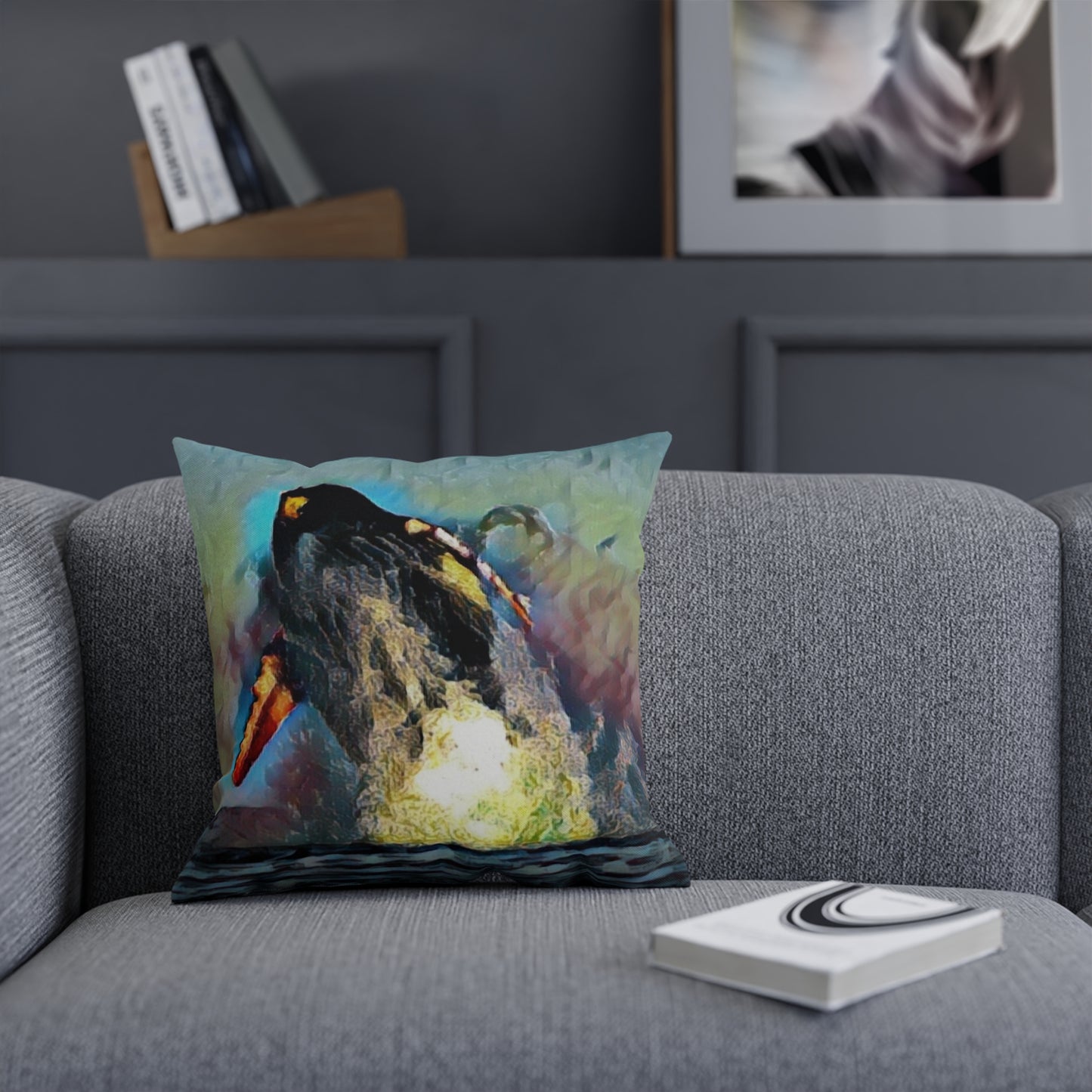 Cushion ... An Extraordinary Humpback Breach ... 'With Explosive Energy' ... Family Archives (KPH) ... Circa: 21st Century. Maui, HI ... Original Works ...