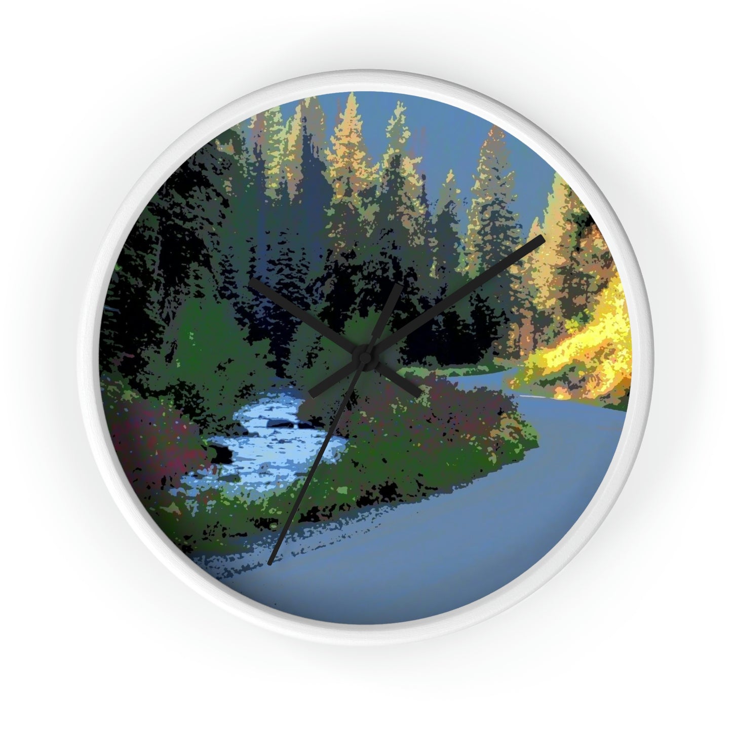 Wall clock ... The Road ... The River ... "Which Paralles The Curvilinear Nature Of-The-Other?" ... Red River, Idaho