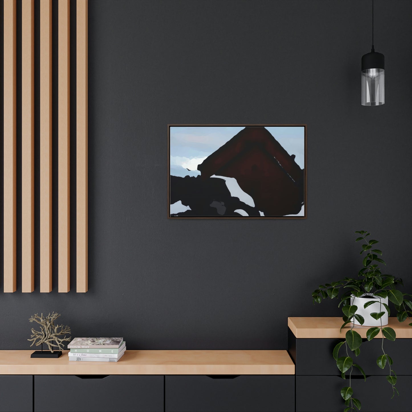 Gallery Canvas Wraps, Horizontal Frame ... After An Intense Snow Storm ... 'Digging Out' ... A Vehicle & Cabin "In The Mountains" ... March 2023 ... Original Works ...