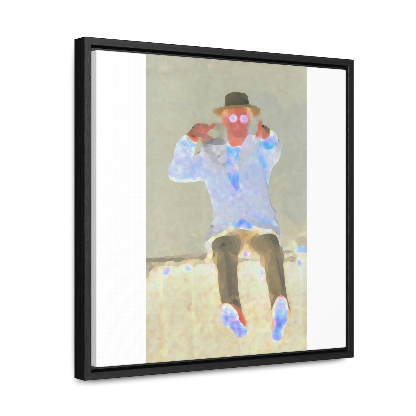 Gallery Canvas Wraps, Square Frame ... "Here's To You Friends & Associates" ... Geting-Er-Done ... Idaho / Washington Border (Lewiston, ID - Clarkston, WA) ... Original Works: Rendering Time: 8 Hours ...