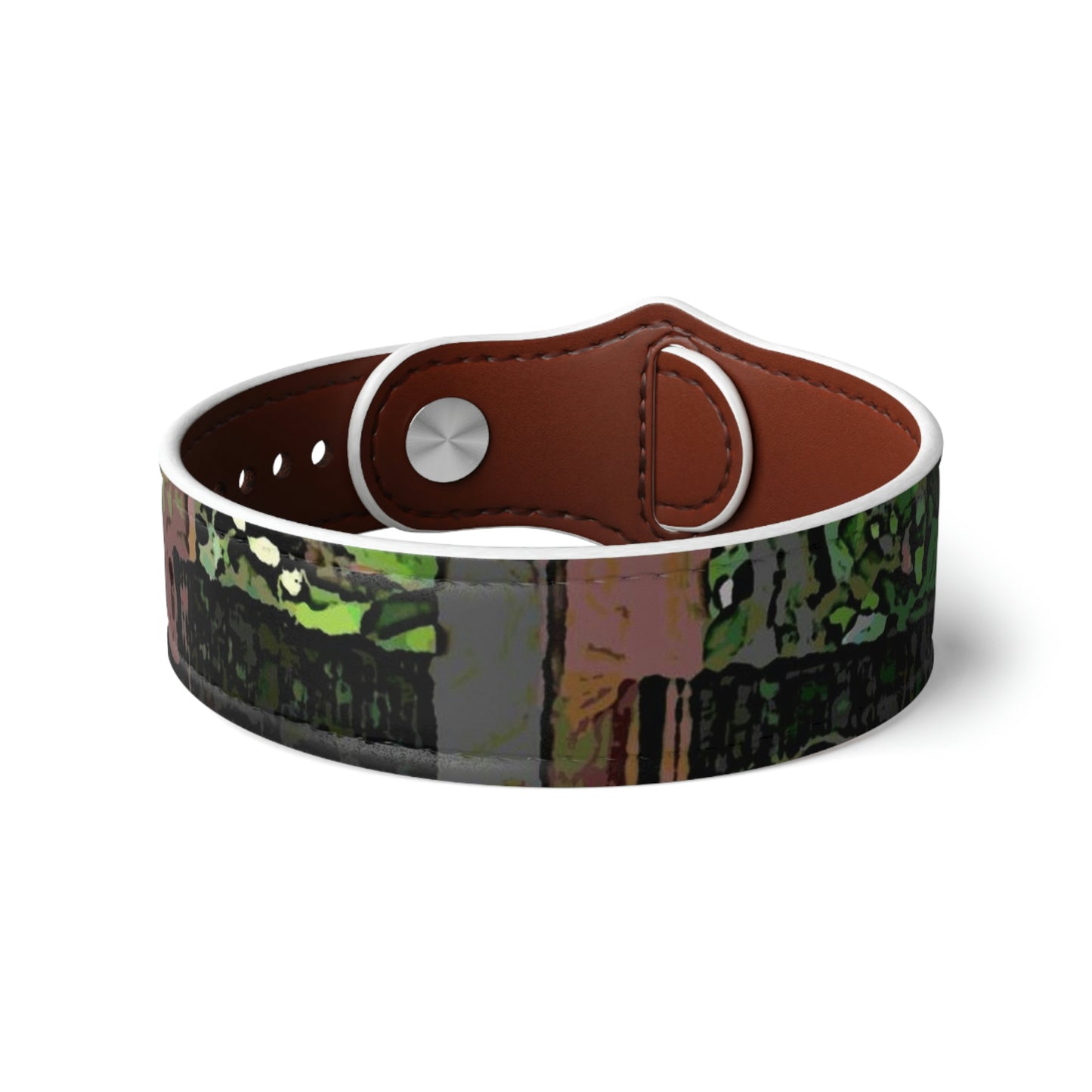 Faux Leather Wristband ...Lanai & Rocking Chairs At: 'The Pink Palace' ... The Royal Hawai'ian ... Honolulu, HI ... '27Oct2014' ... Original Works ...