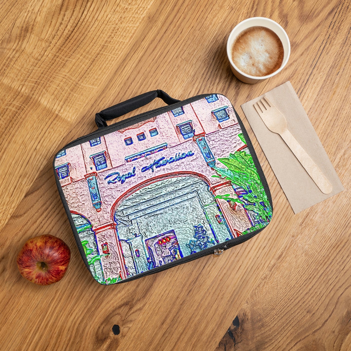 Lunch Bag ...  "La Grande Entree" At: 'The Pink Palace' ... The Royal Hawai'ian ... Honolulu, HI ... '27Oct2014' ... Original Works ...