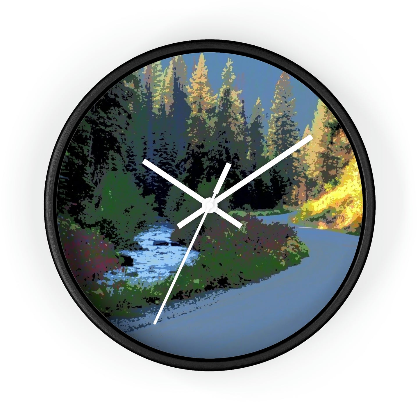 Wall clock ... The Road ... The River ... "Which Paralles The Curvilinear Nature Of-The-Other?" ... Red River, Idaho