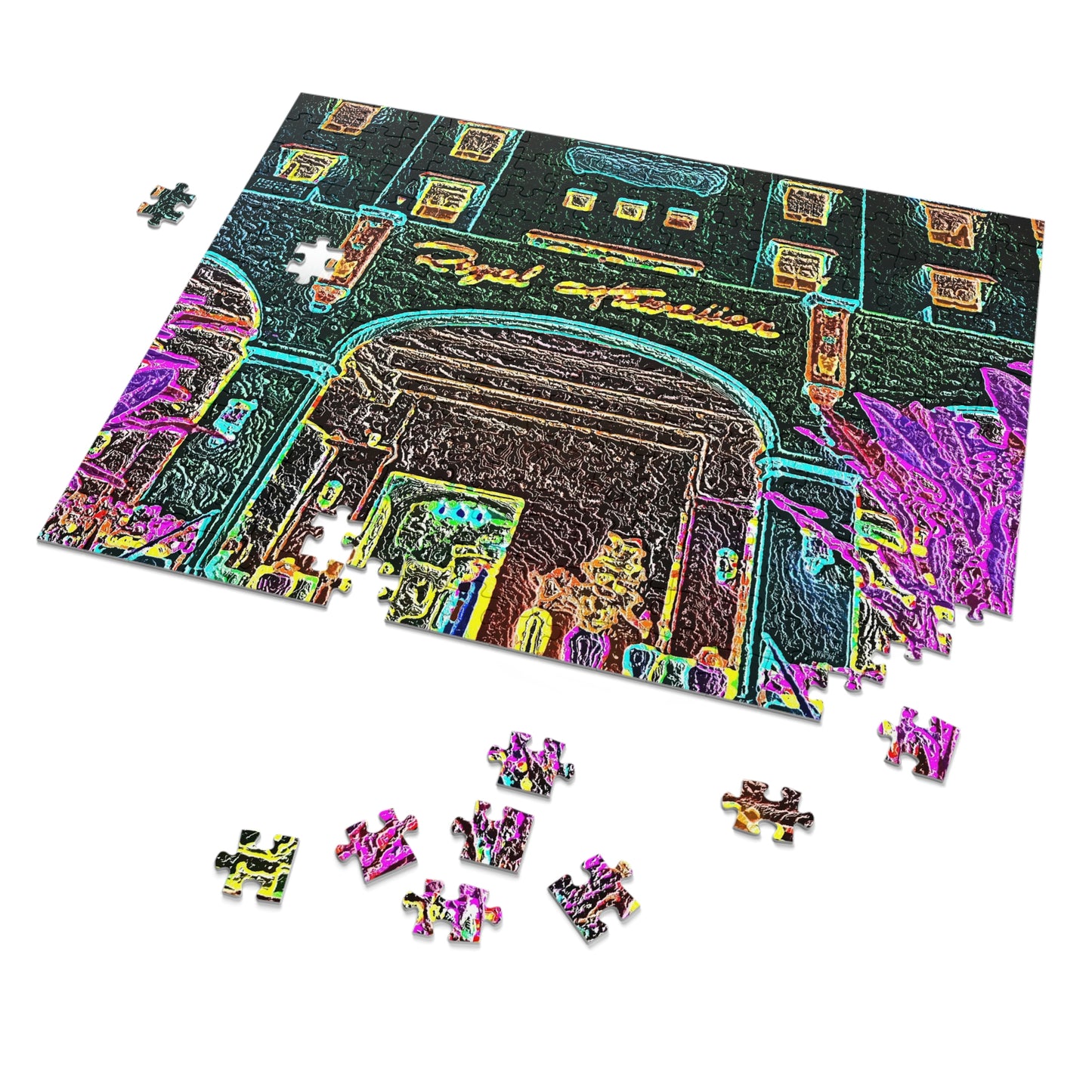Jigsaw Puzzle (30, 110, 252, 500,1000-Piece) ... "La Grande Entree" At: 'The Pink Palace' ... The Royal Hawai'ian ... Honolulu, HI ... '27Oct2014' ... Original Works ...