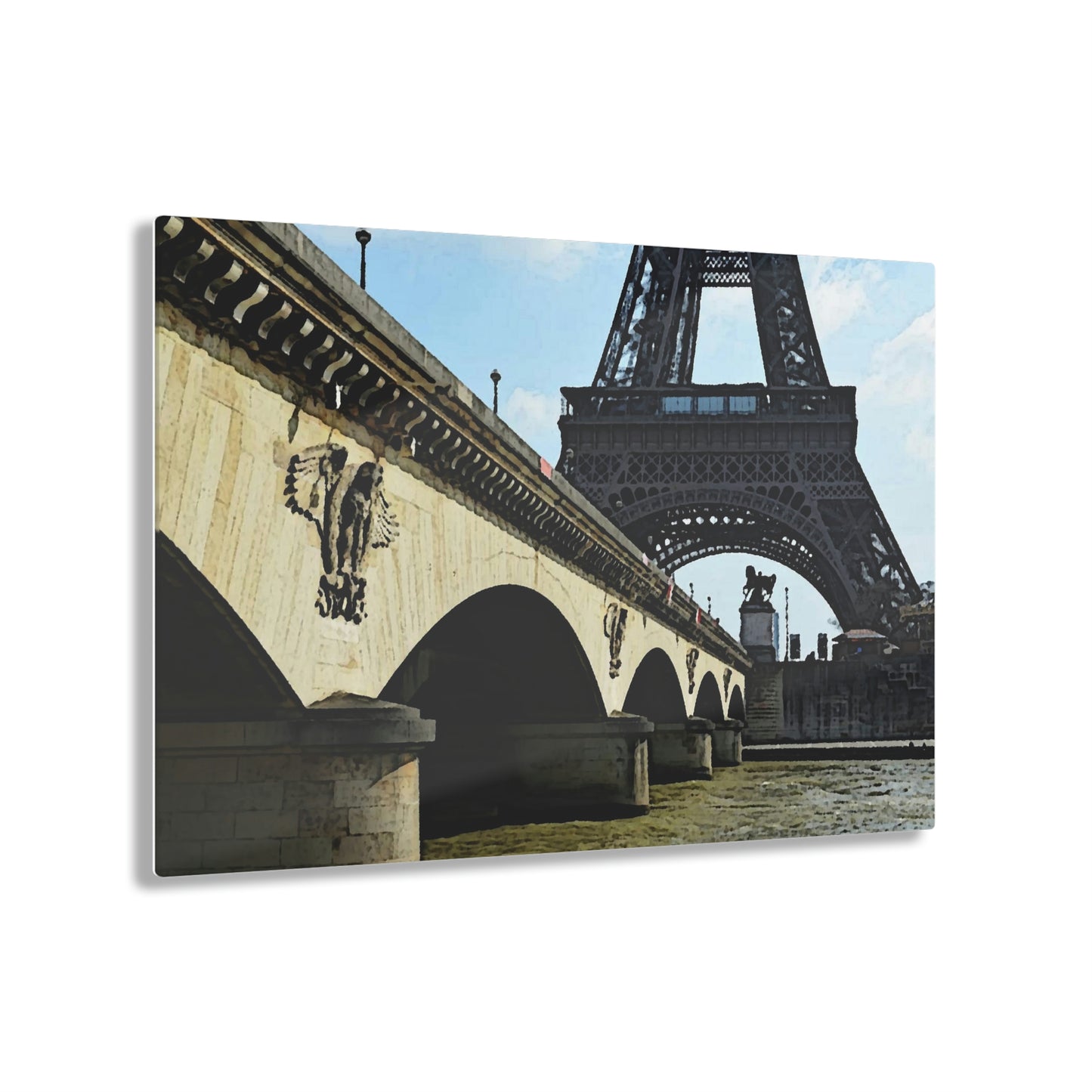 Acrylic Prints ...  Le Tour D'Eiffel ..."Along The Water" ... Barbara Joan Bonnell-Holt ... Le Voyage De Paris: 1972 ... Original Works ...