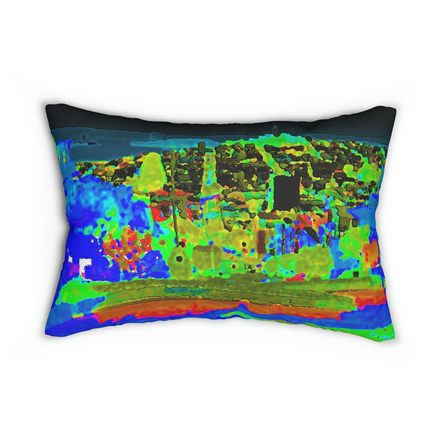 Spun Polyester Lumbar Pillow ..."Lombard Street San Francisco, CA, USA" ... Family Archives 1970's ... Original Works ...