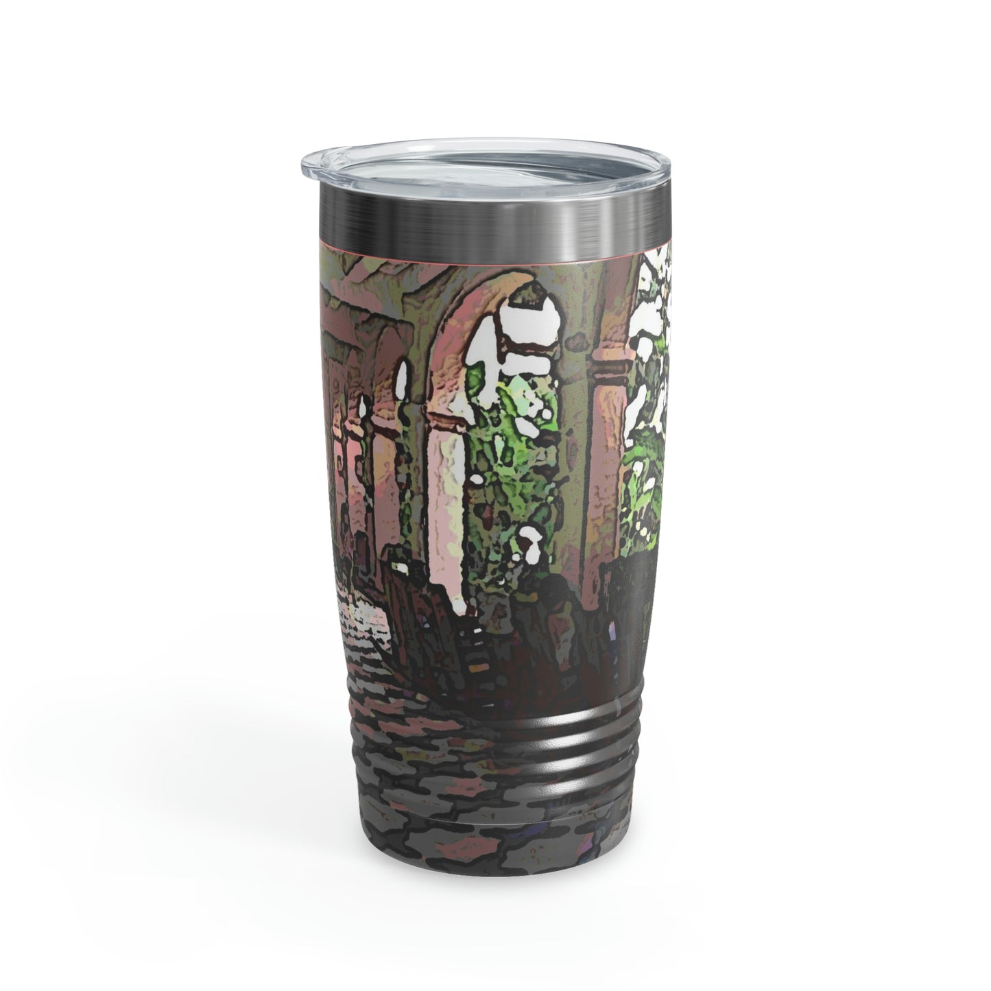 Ringneck Tumbler, 20oz ... Lanai & Rocking Chairs At: 'The Pink Palace' ... The Royal Hawai'ian ... Honolulu, HI ... '27Oct2014' ... Original Works ...