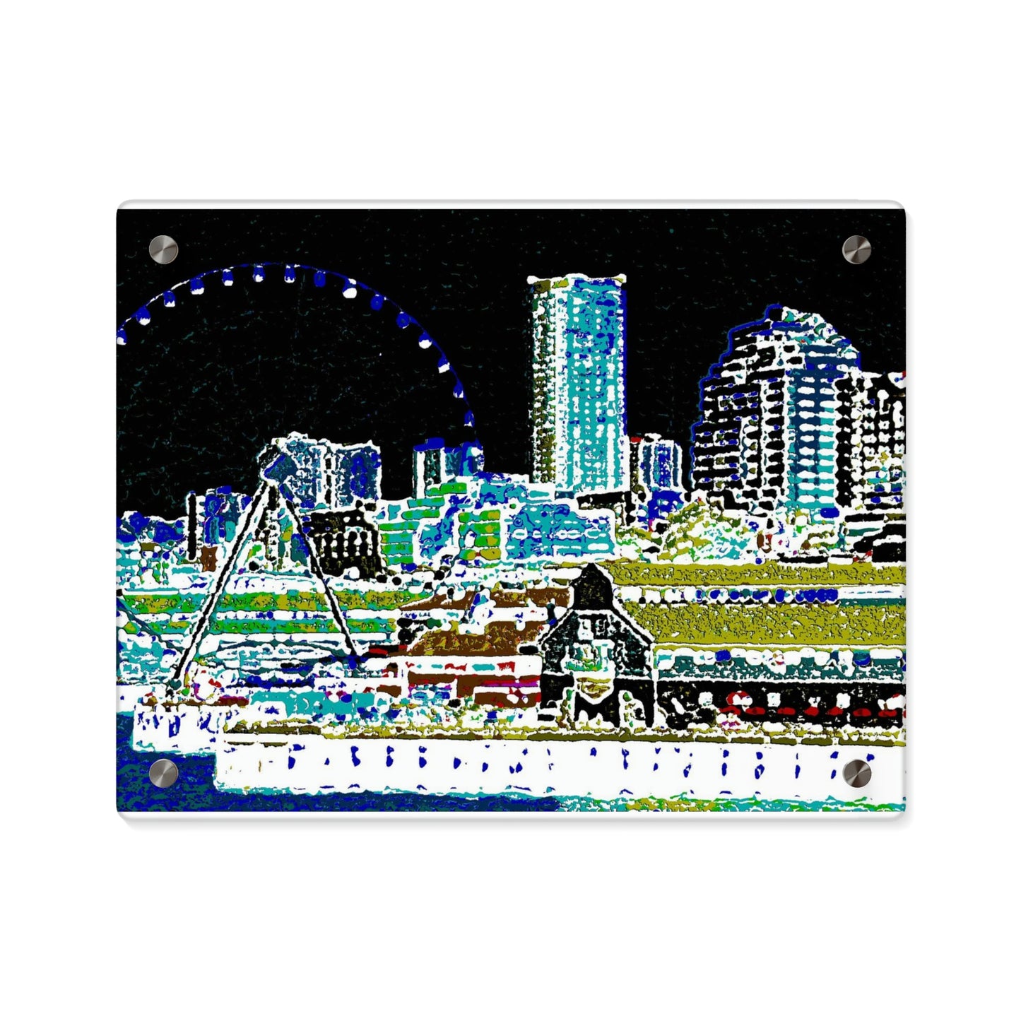 Acrylic Wall Art Panels ... That Classic Wheel ... 'Seattle's Wheel' ... & An Old Classic Waterside Vendors ...  'Family Archives' ... Original Works ...