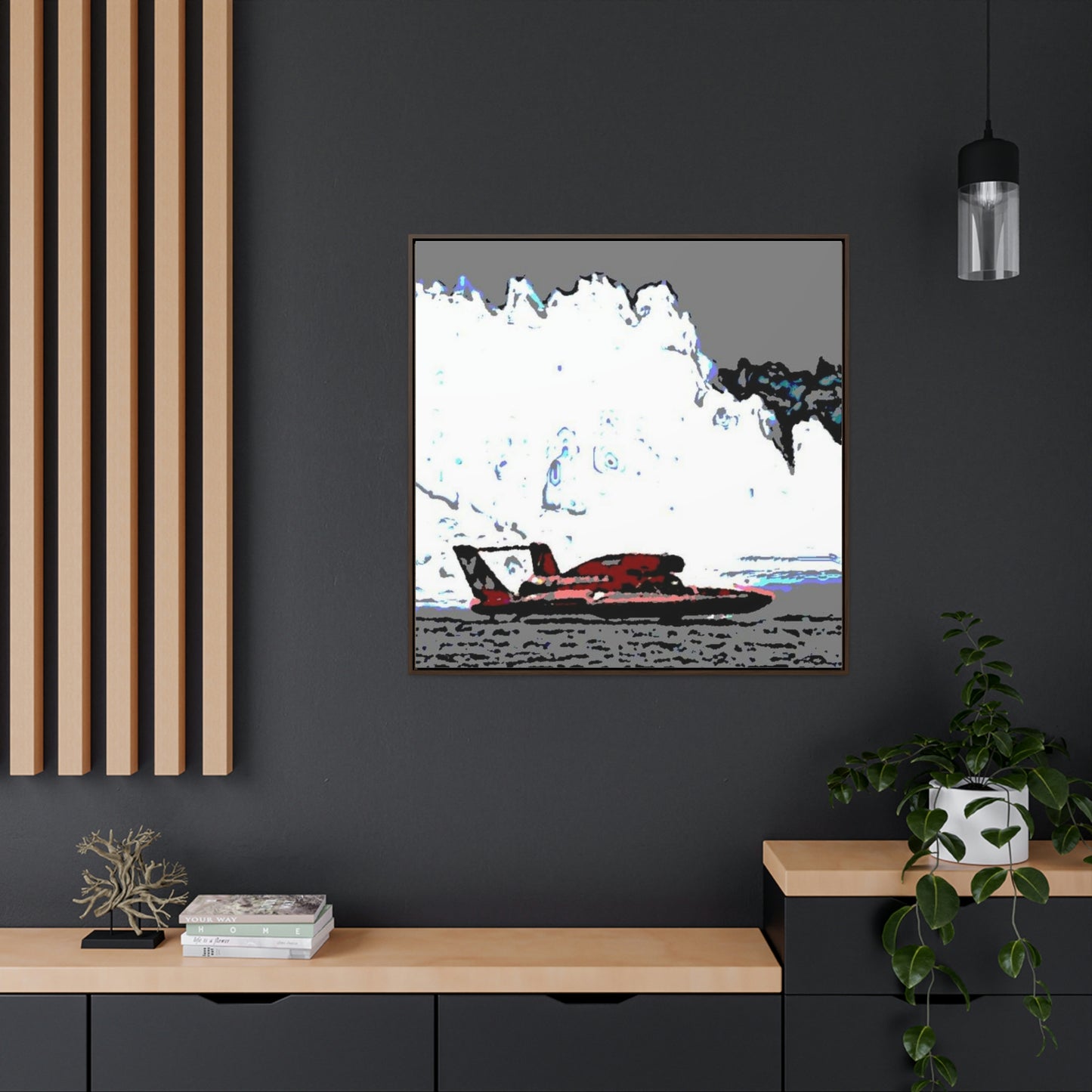 Gallery Canvas Wraps, Square Frame ...  Seattle Columbia Cup On Lake Washington ... "Dave Wilcox Heads For The Win" ... Associate Gift-Photo ... Original Works ...