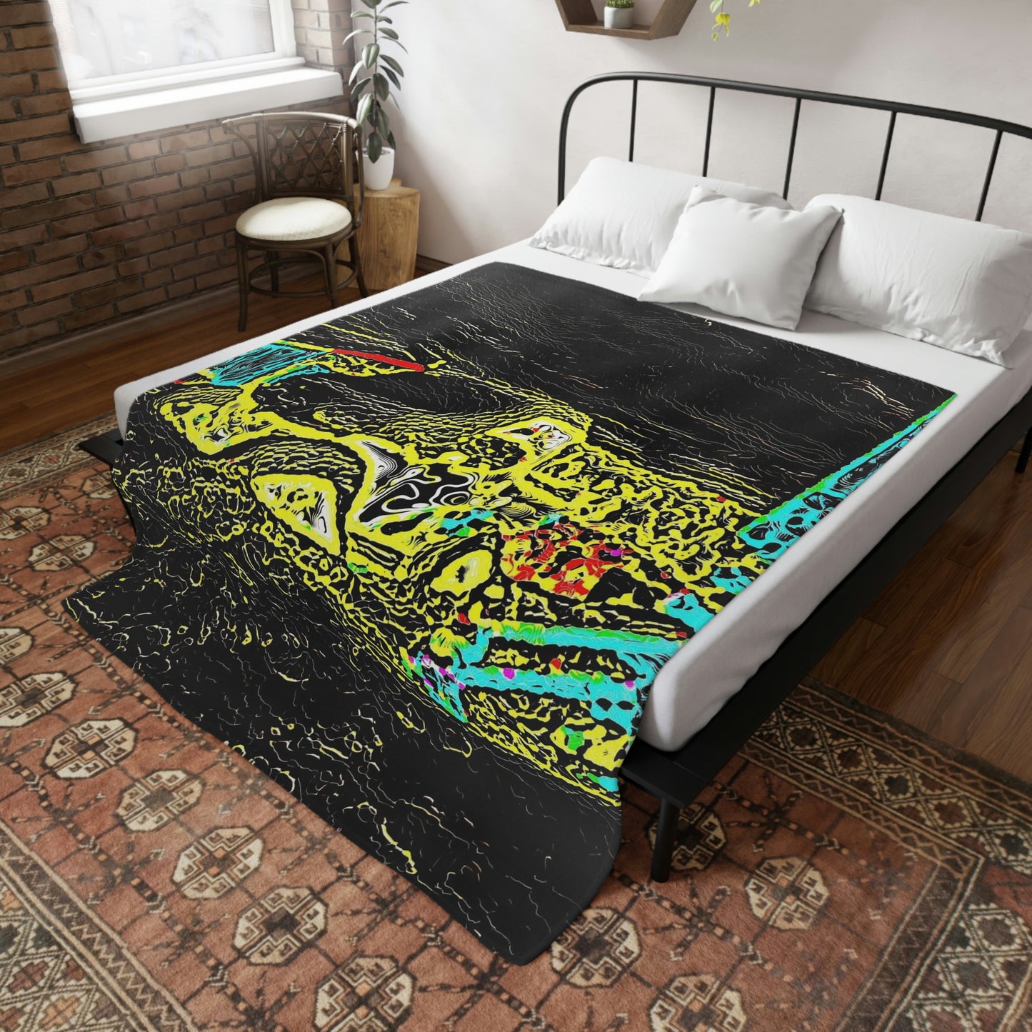 Plush Fleece Blanket ...  "Snow Vehicle In Snow Storm At-Rest" ... Circa 12Mar23 ... Central Idaho ... 18-Hours Rendering Time: Original Works ...