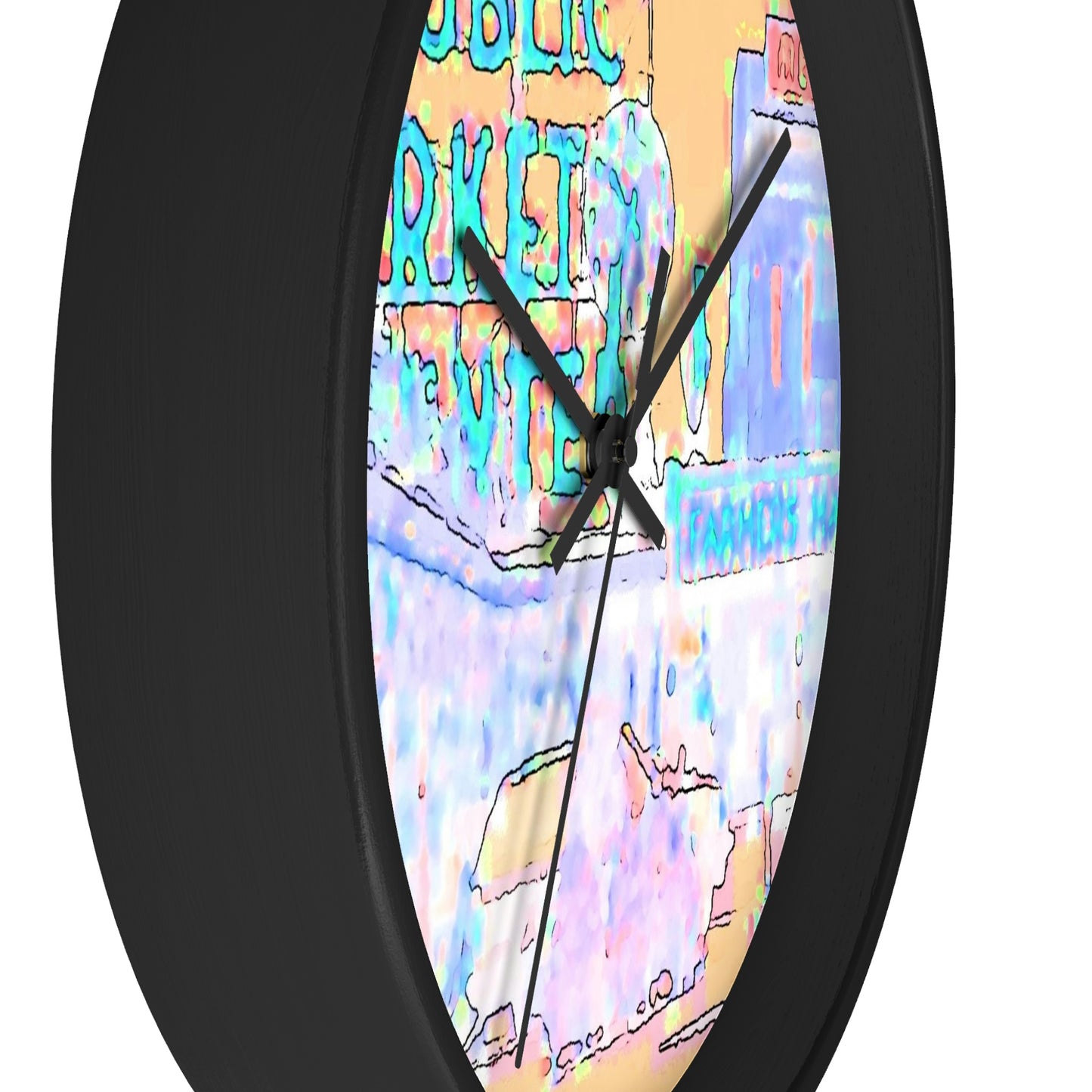 Wall clock ... 'Keep Time' ... The Market-Way ... "At Seattle's World Famous Pike Place Market."