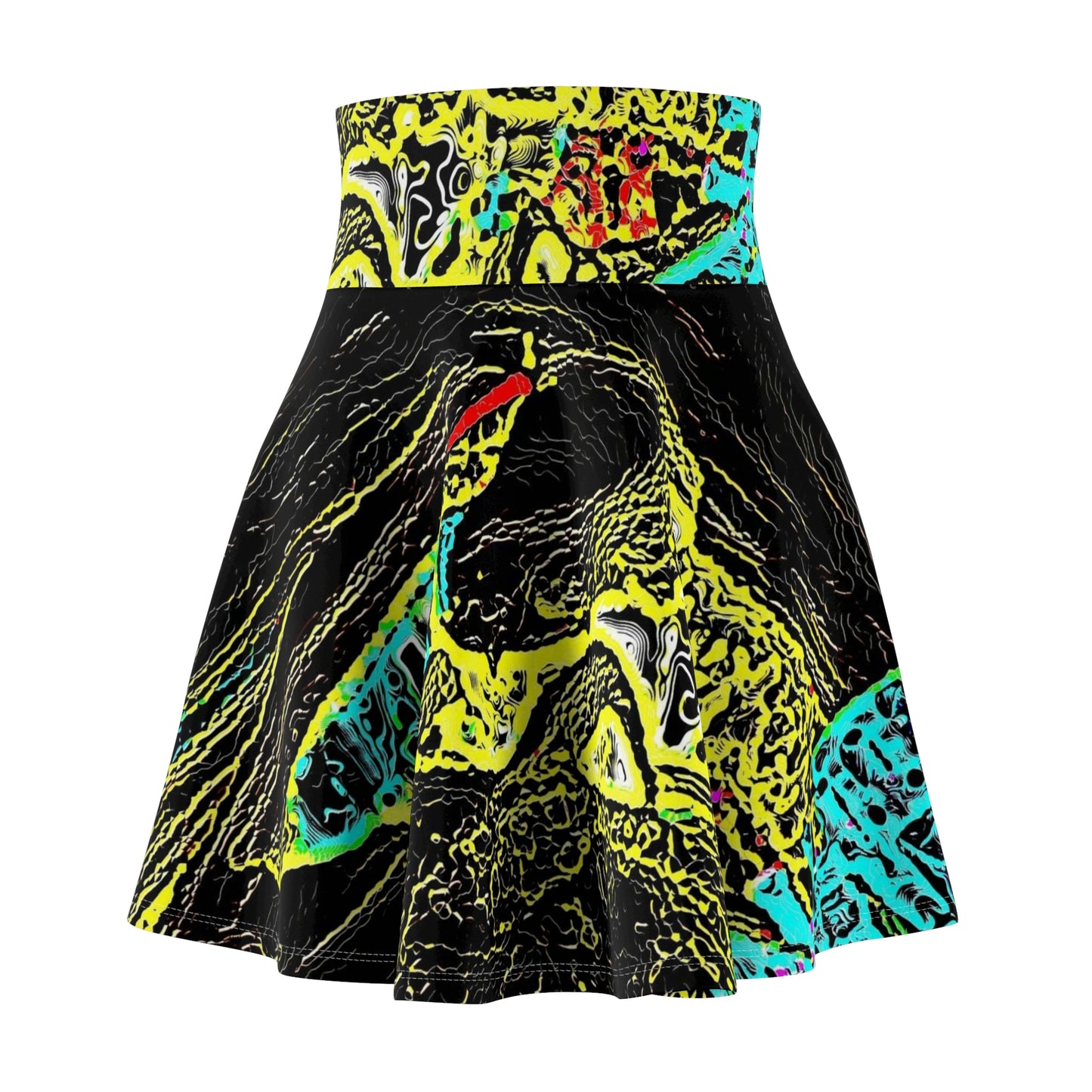 Women's Skater Skirt (AOP) ... "Snow Vehicle In Snow Storm At-Rest" ... Circa 12Mar23 ... Central Idaho ... 18-Hours Rendering Time: Original Works ...