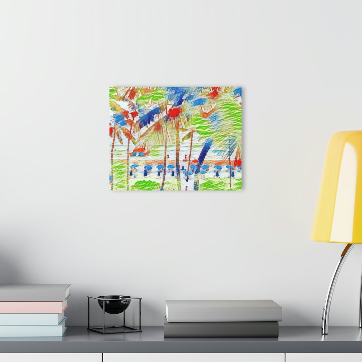 Acrylic Prints (French Cleat Hanging) ... "The Royal Hawai'ian: Waikiki Beach_Beach" ... Honolulu, HI ... Ocotber 2014 (Halloween) ... Original Works ...