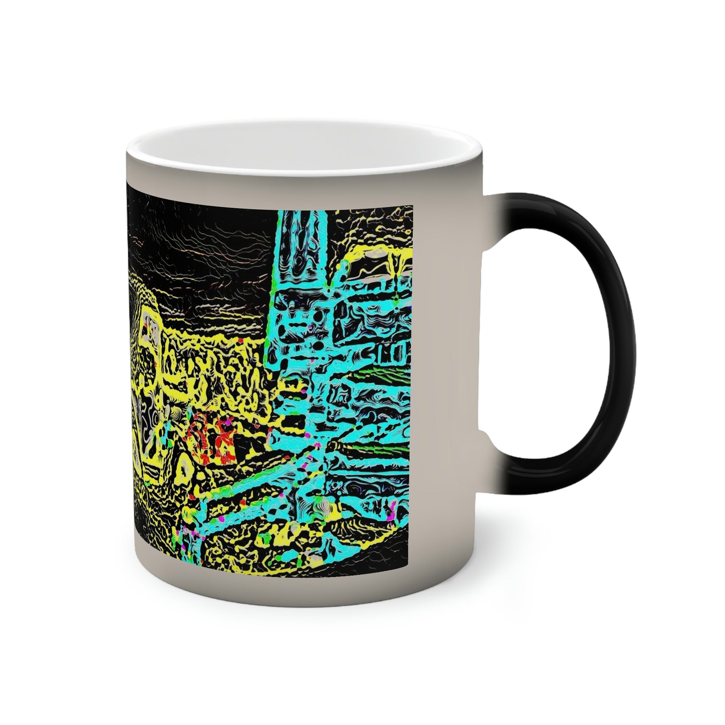 Color-Changing Mug, 11oz ... "Snow Vehicle In Snow Storm At-Rest" ... Circa 12Mar23 ... Central Idaho ... 18-Hours Rendering Time: Original Works ...