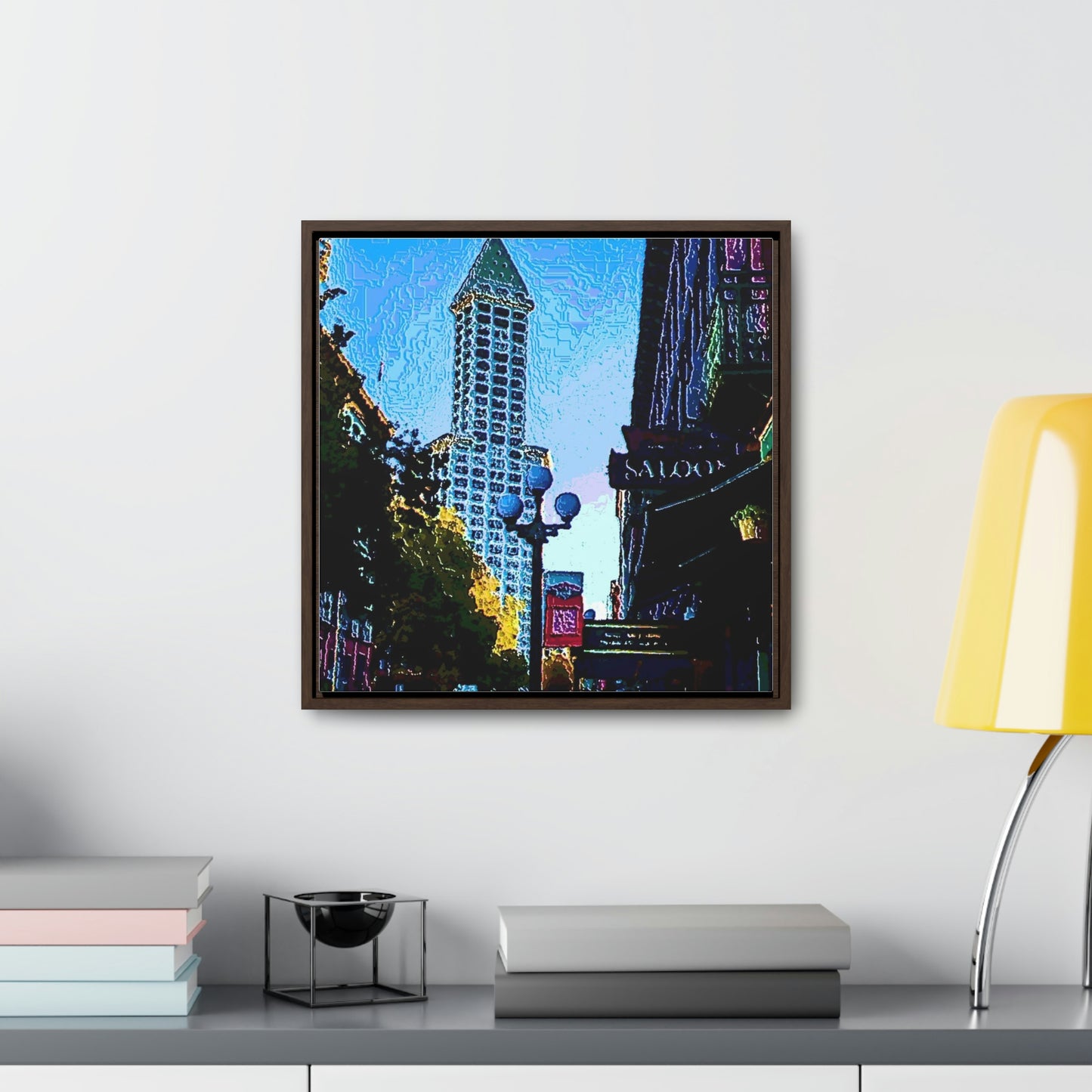 Gallery Canvas Wraps, Square Frame ...  Pioneer Square & Smith Tower ... 'That World Famous View' ... Colleague Supplied Photo ... Original Works ...