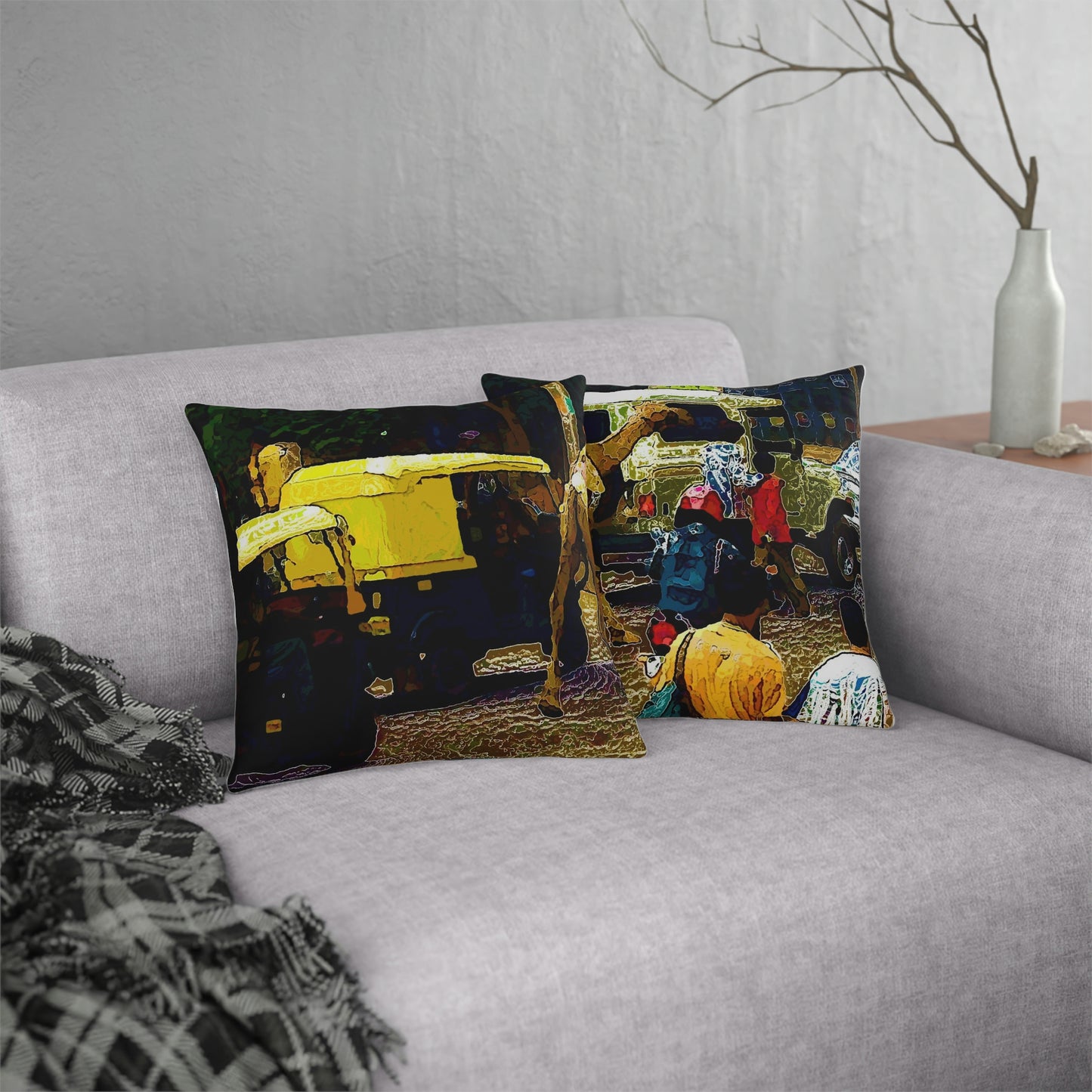 Waterproof Pillows ... "Truckin'-Up-To-Buffalo ... 'Oops - Wrong Country' ... Truckin'-Up-To-New Delll -'E' ... " ... (Delhi, India) ... 5July2007. Original Works ...