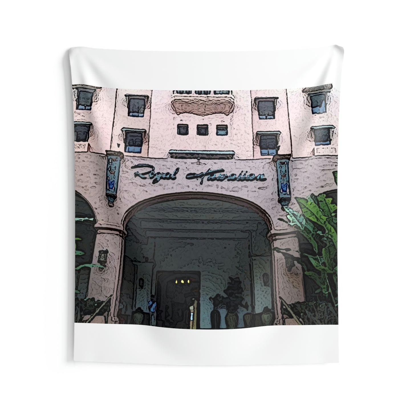 Indoor Wall Tapestries ...  "La Grande Entree" At: 'The Pink Palace' ... The Royal Hawai'ian ... Honolulu, HI ... '27Oct2014' ... Original Works ...