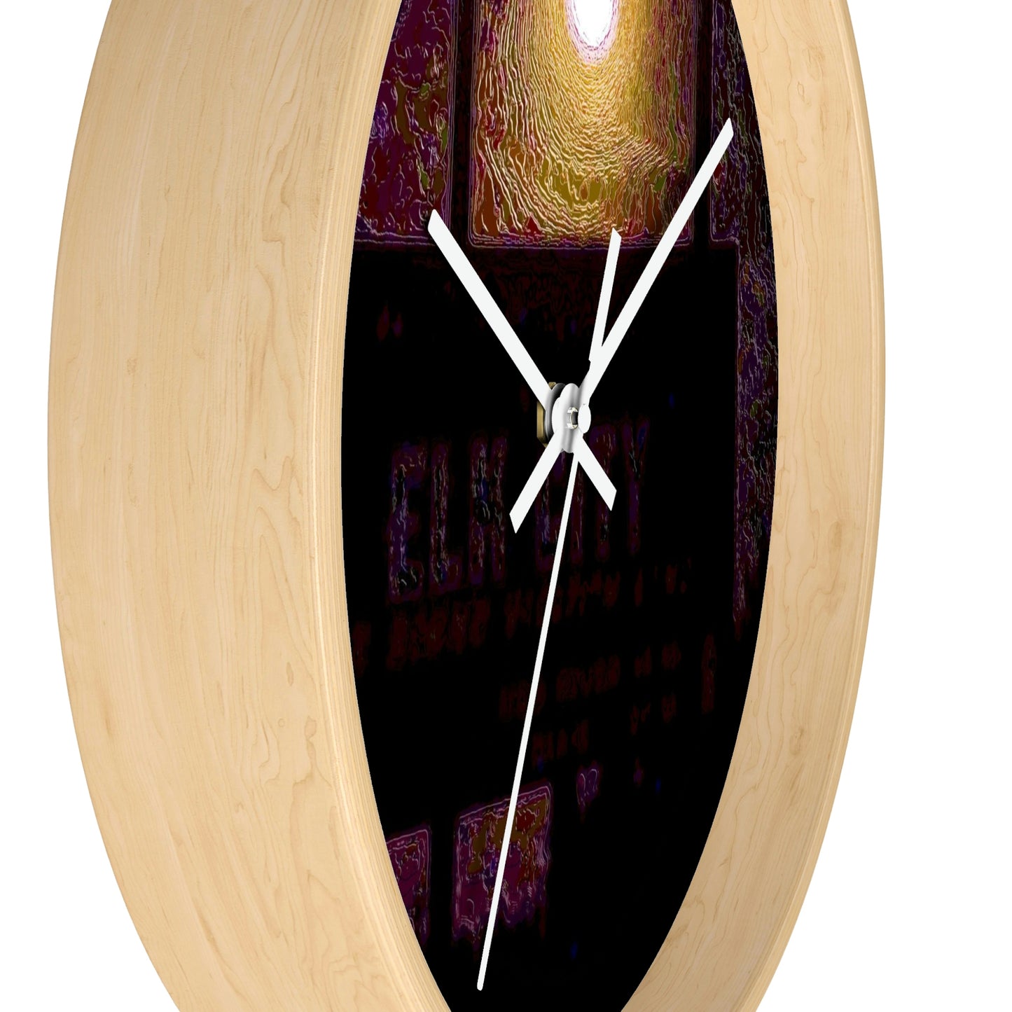 Wall clock ... Car Approaches From The Stern ... Moon Ascendary From The Bow ... "Two Friendly Travellers On A Cold Night Near Elk City" ... C