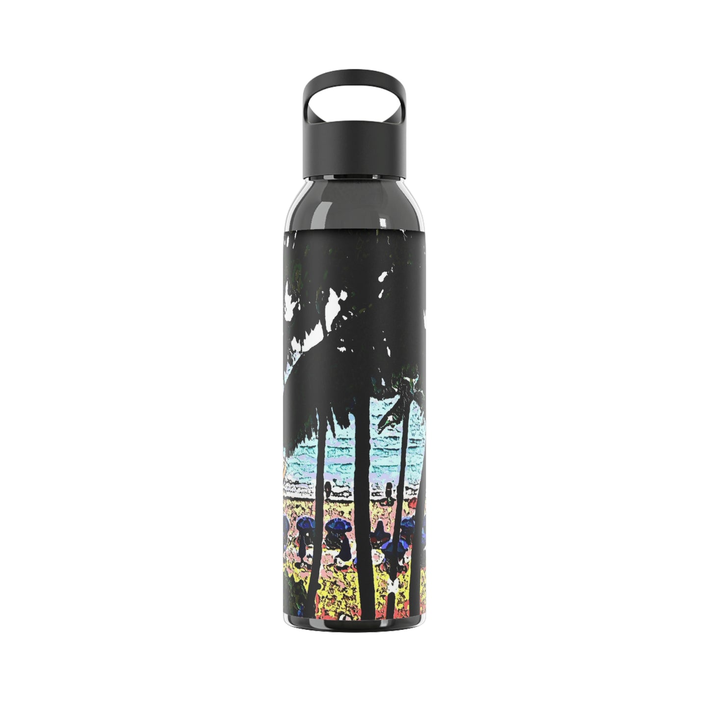 Sky Water Bottle ... "A Beautiful Beach Amongst The Palms" ... The Outrigger Waikiki, Honolulu, Oahu ... Original Works ...