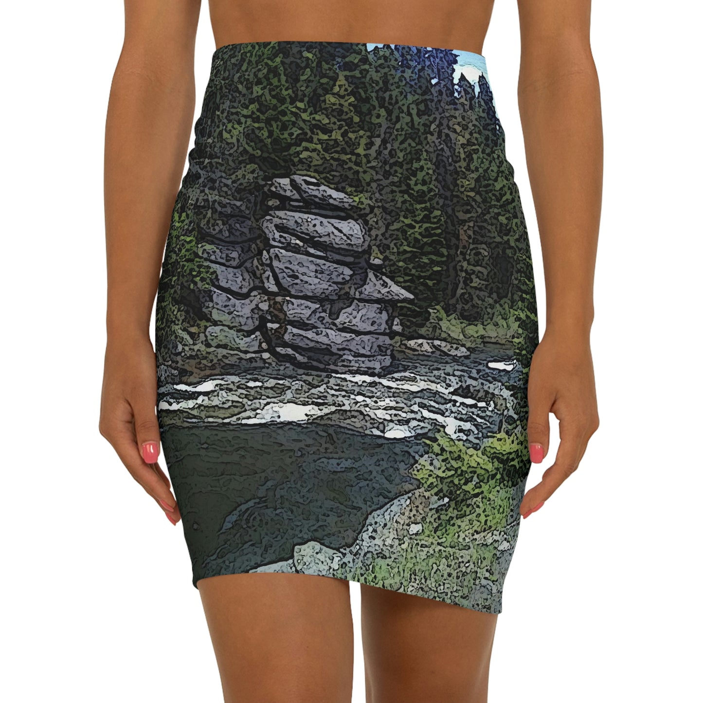 Women's Mini Skirt ..."I Am Innocent" ... Tricky-Dick Immortalized ... Nixon Rock: Along The River ... Central Idaho, Summer 2020 ... Original Works ...