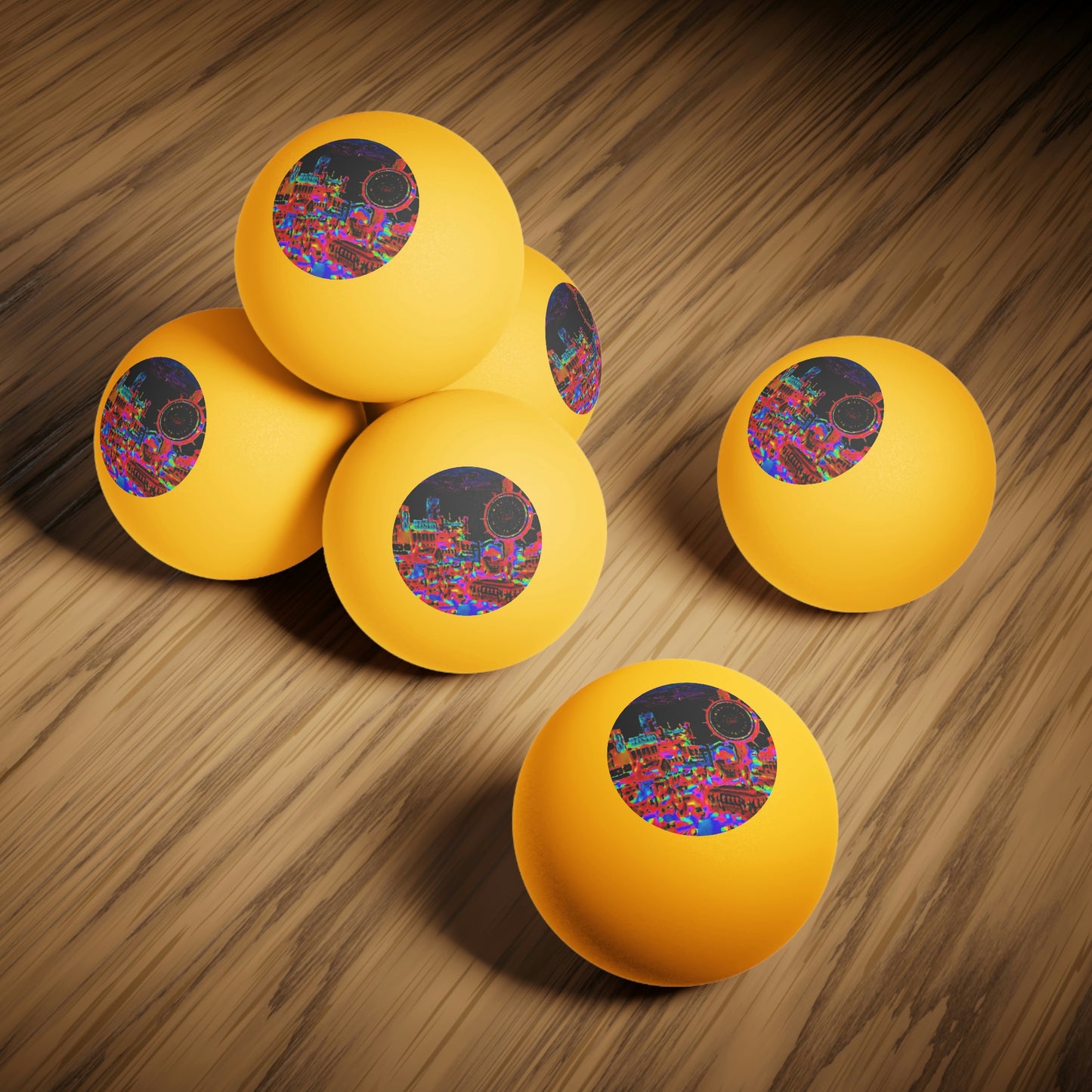 Ping Pong Balls, 6 pcs ... "No.9 Fishermen's Grotto - Fishermen's Wharf, SF, California" ... Family Archives: 1970's ... Original Works ...