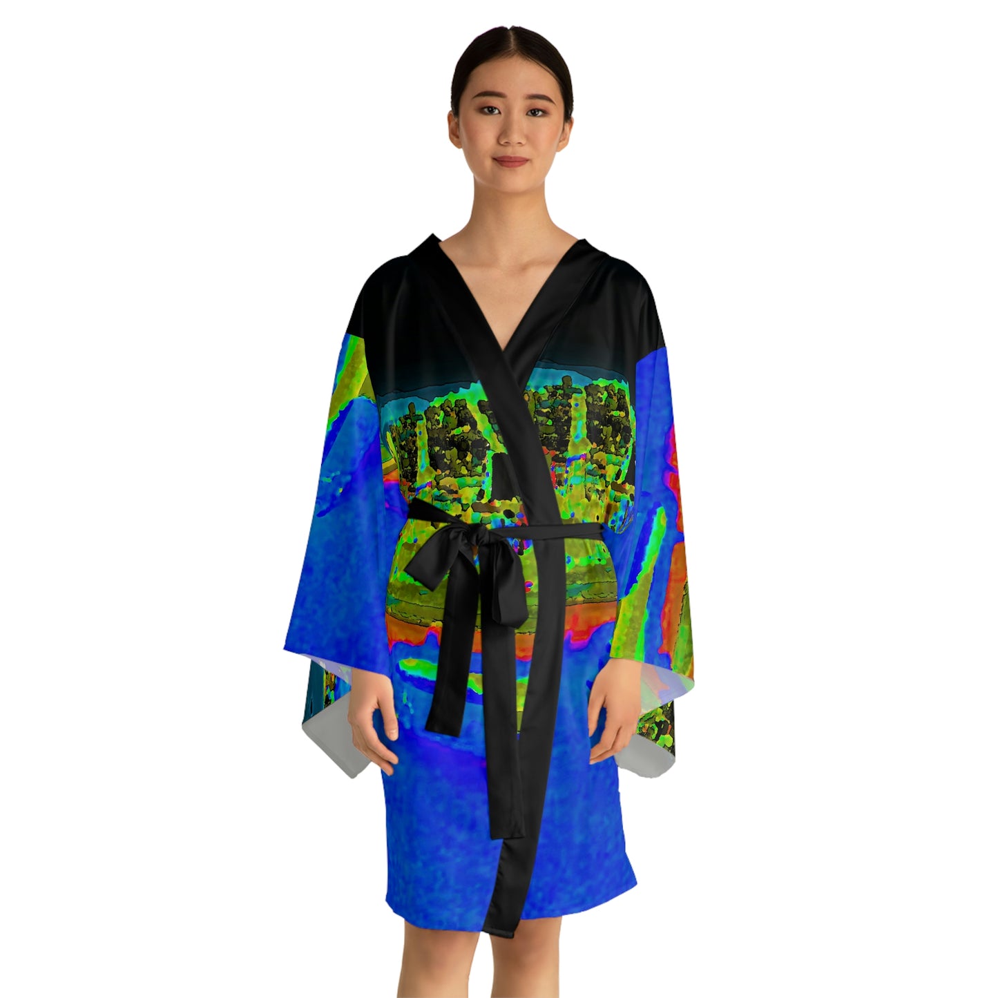 Long Sleeve Kimono Robe ... "Lombard Street San Francisco, CA, USA" ... Family Archives 1970's ... Original Works ...