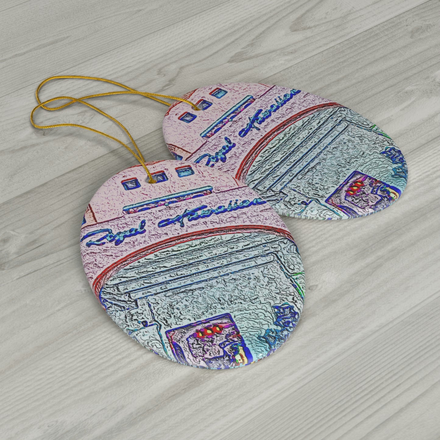 Ceramic Ornament, 1-Pack ... "La Grande Entree" At: 'The Pink Palace' ... The Royal Hawai'ian ... Honolulu, HI ... '27Oct2014' ... Original Works ...
